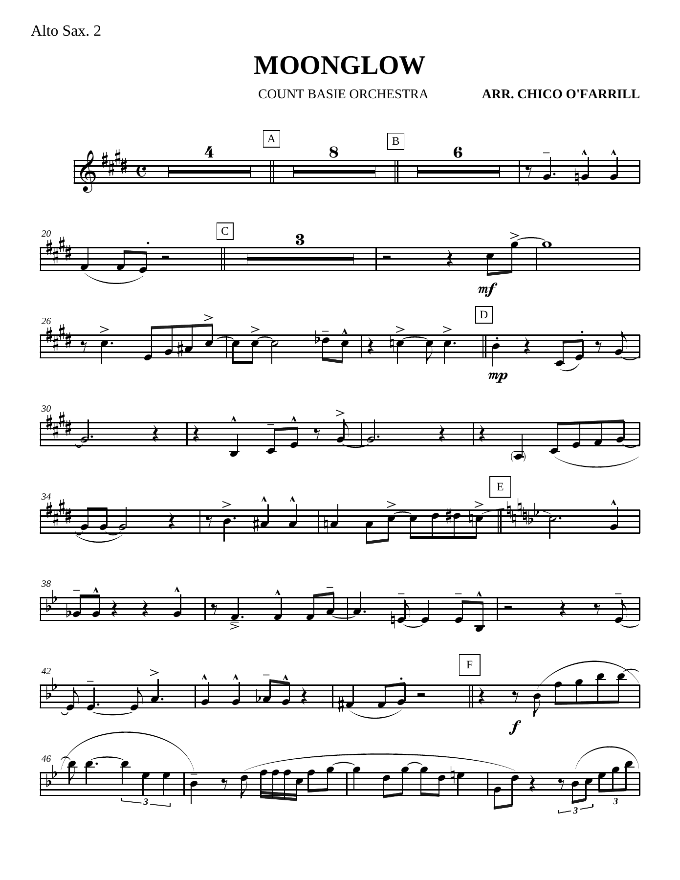 Moonglow (C.O'Farrill) C.Basie — page 3