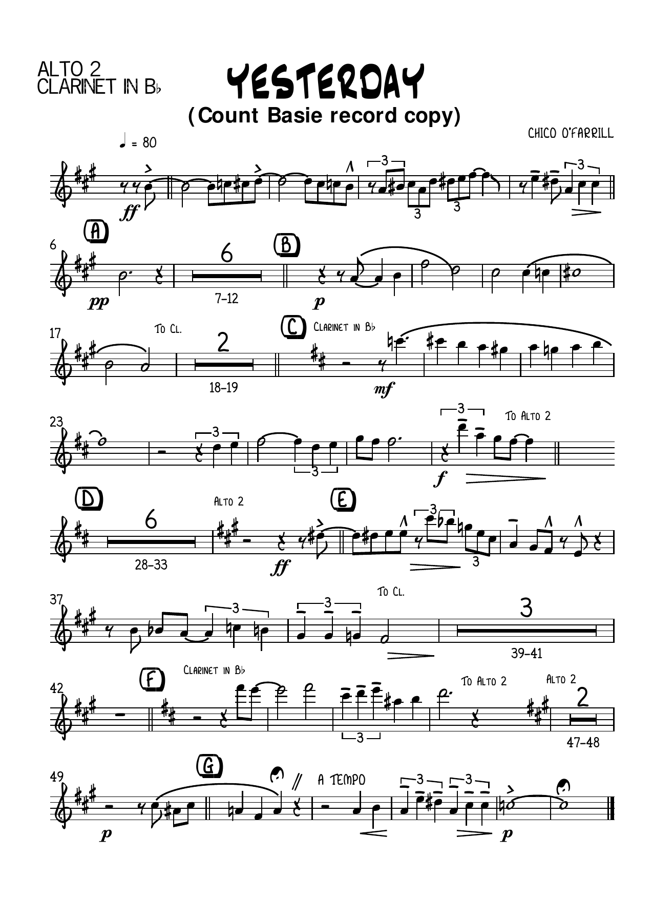 Yesterday (C.O'Farill) C.Basie — page 2