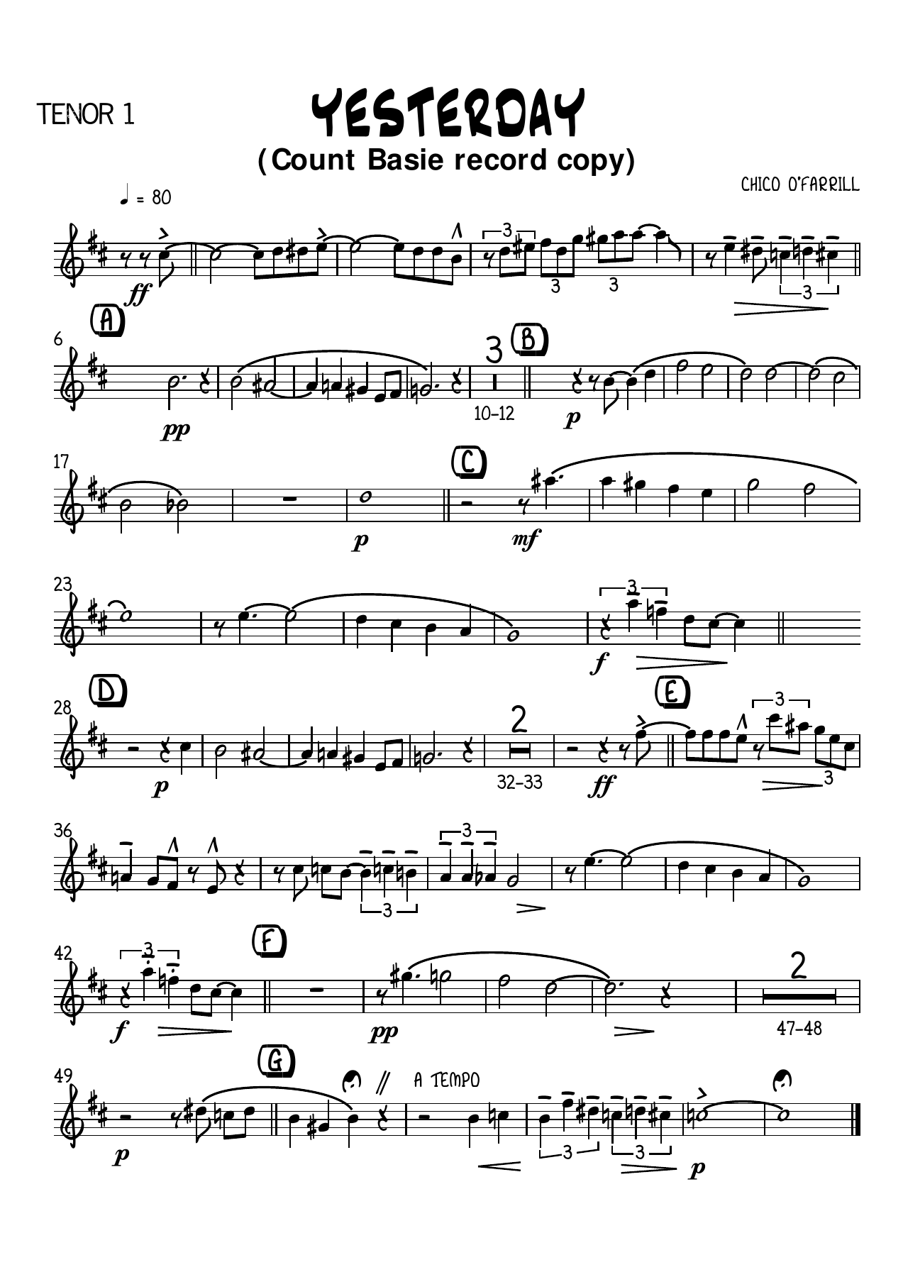 Yesterday (C.O'Farill) C.Basie — page 3