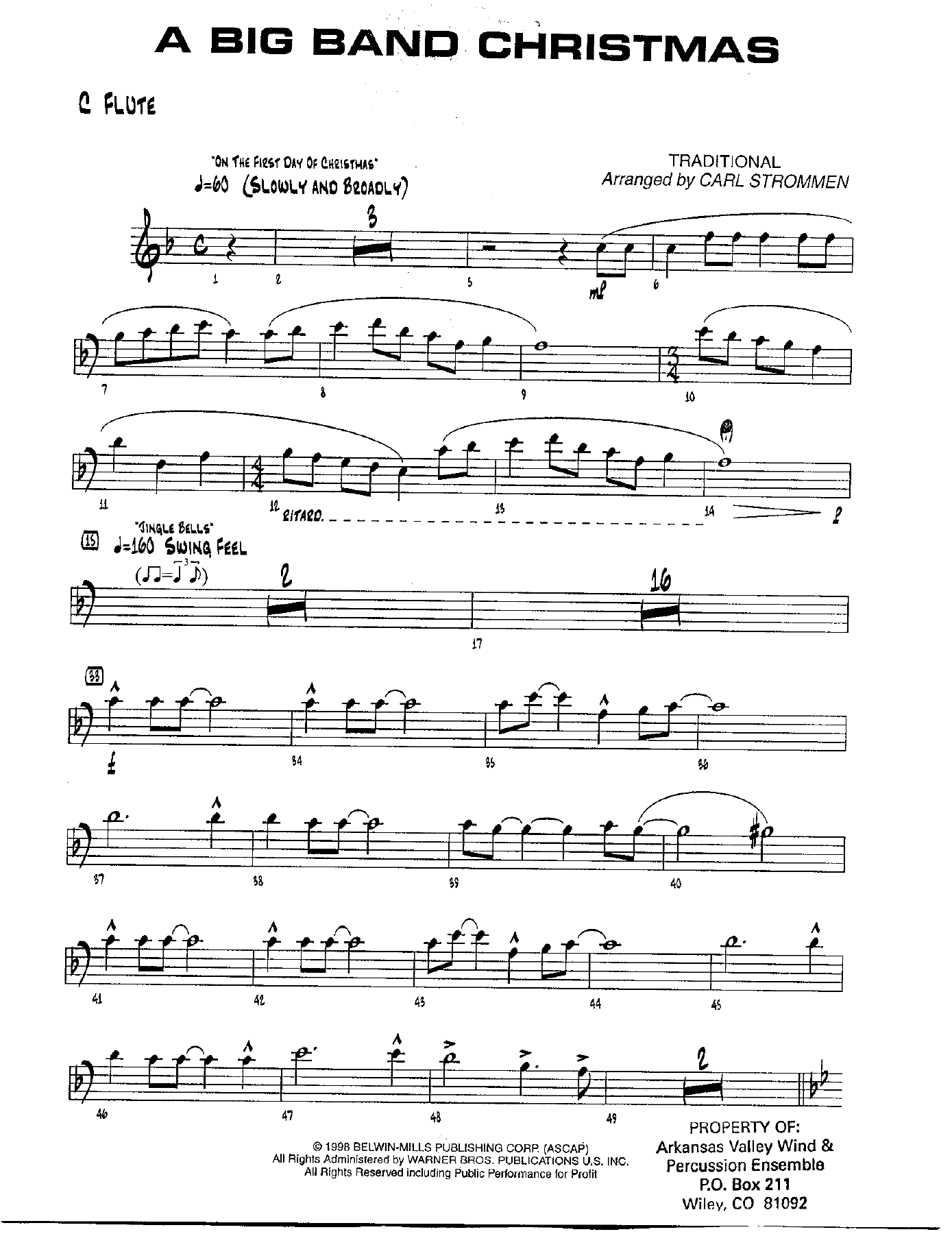 A Big Band Christmas — sheet music preview