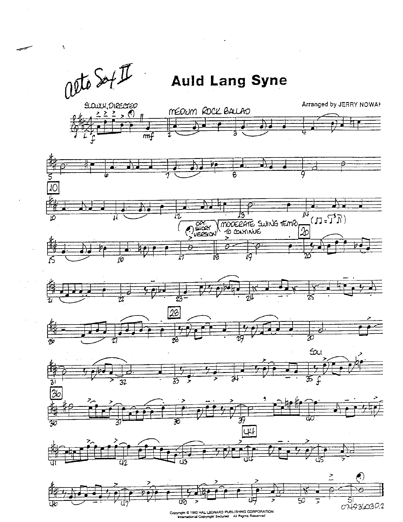 Auld Lang Syne — page 2