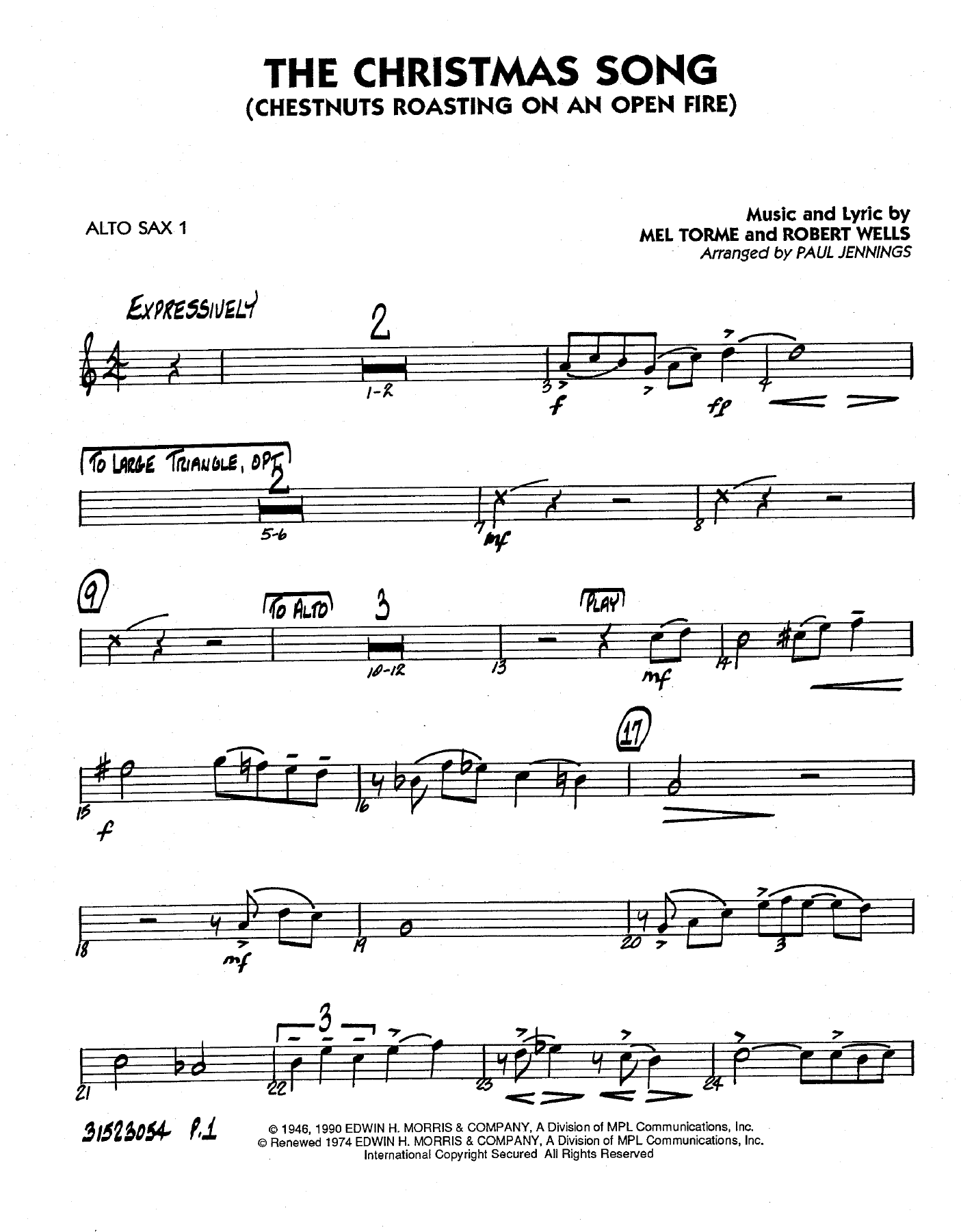 Christmas Song — sheet music cover (first page)