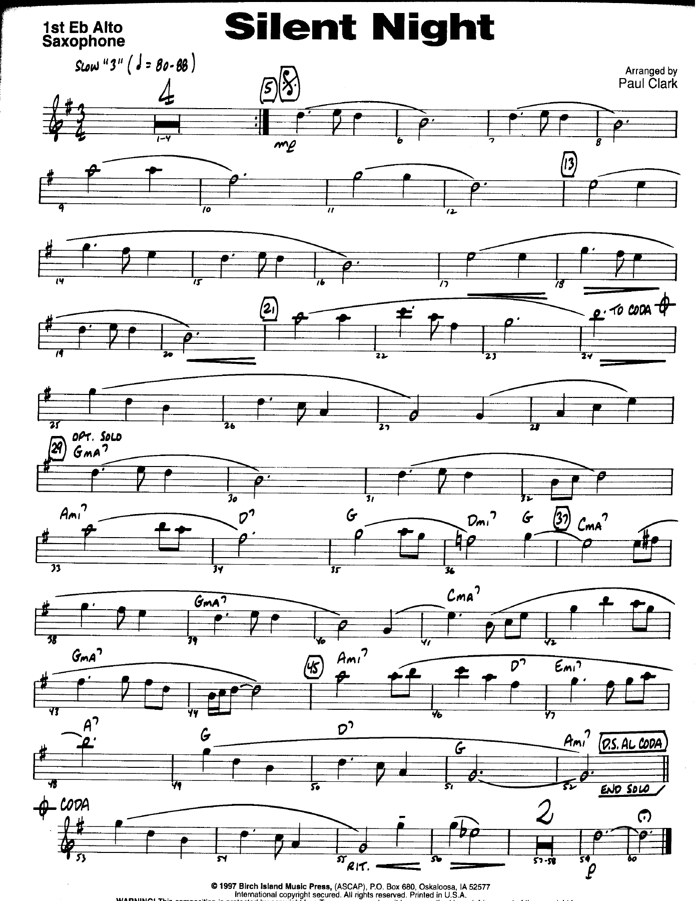 Silent Night — sheet music preview