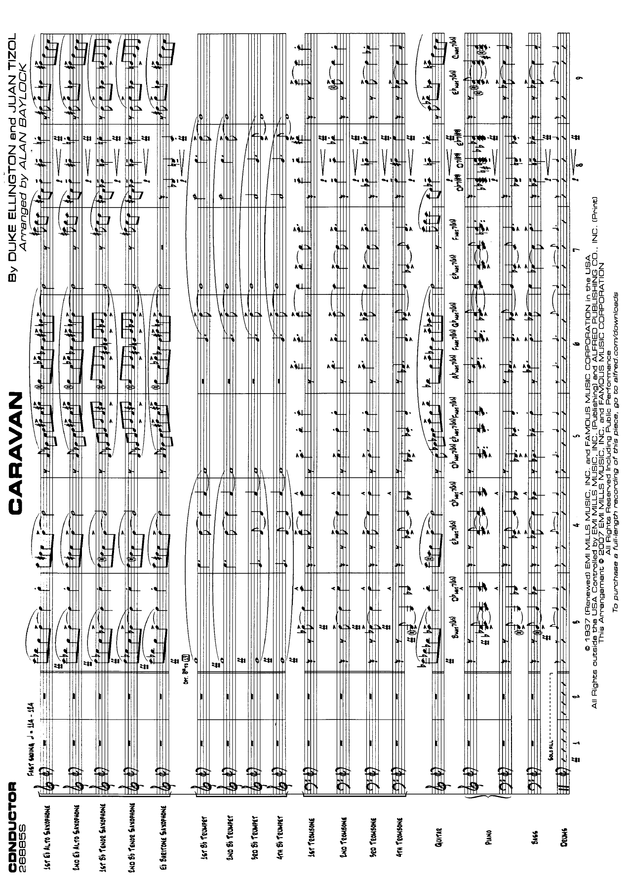 Caravan — sheet music cover (first page)
