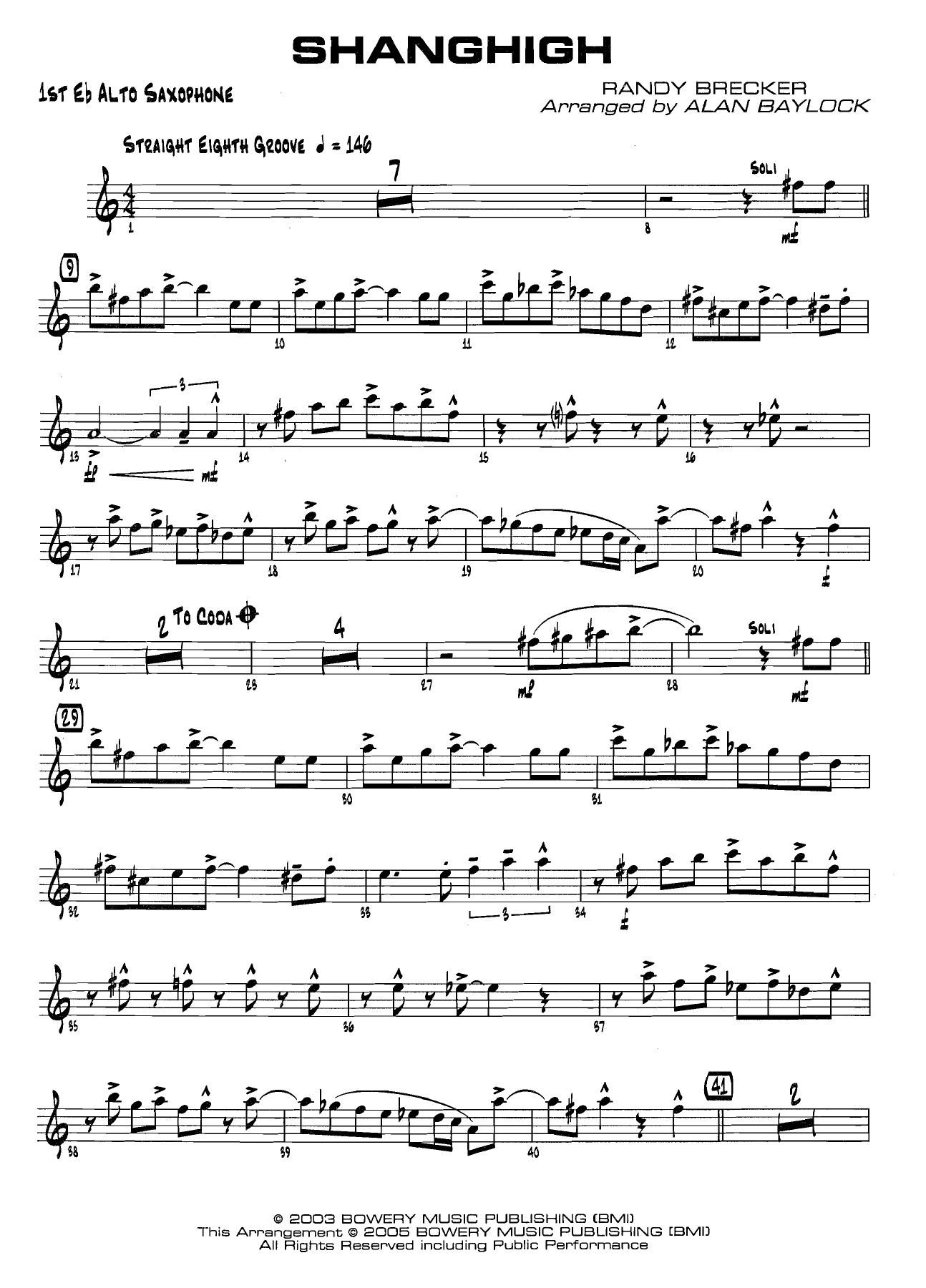 Shanghigh — sheet music cover (first page)