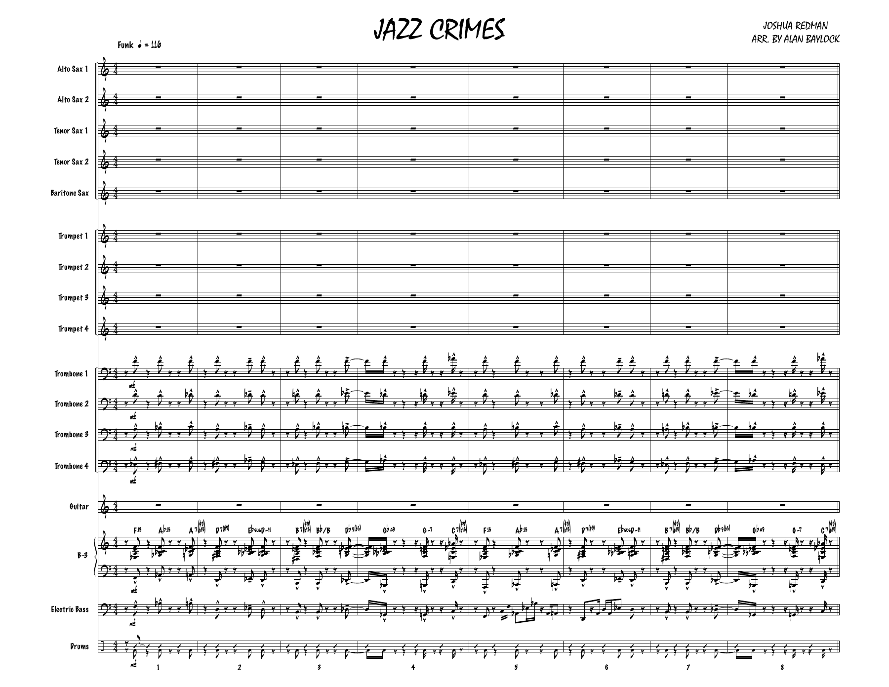 Jazz Crimes — sheet music preview