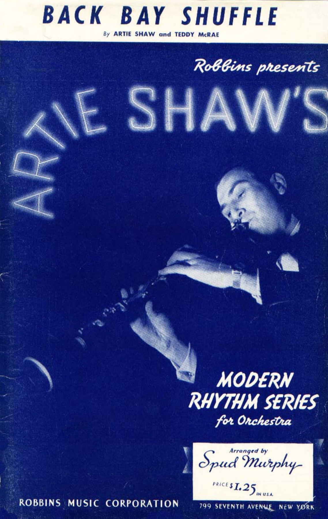 Back Bay Shuffle — sheet music cover (first page)