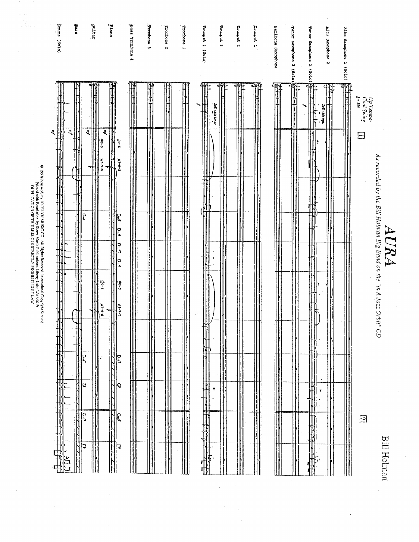 Aura — sheet music cover (first page)