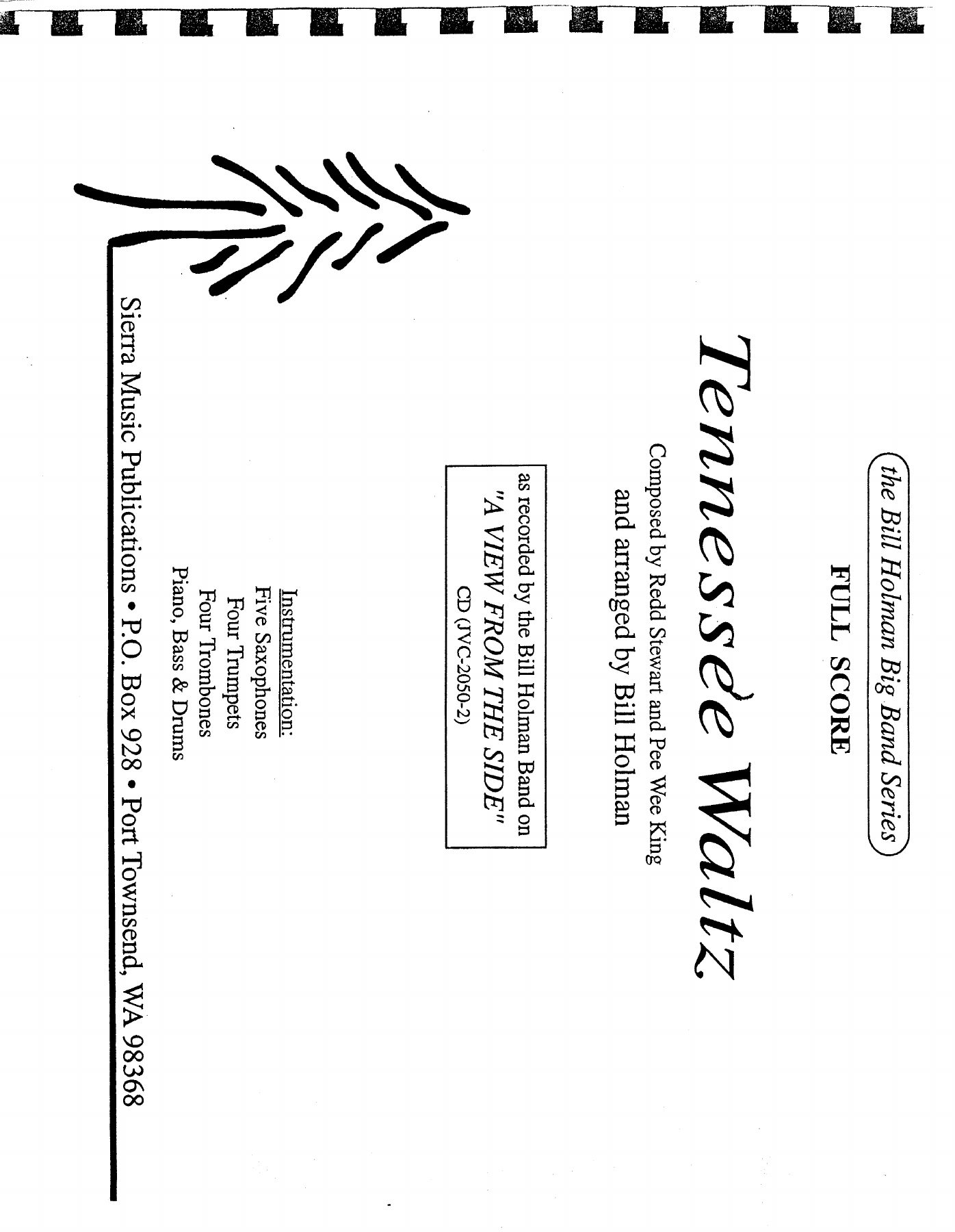 Tennessee Waltz — sheet music preview