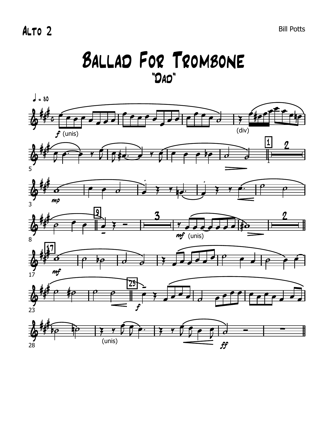 Dad - Ballad For Trombone — page 3