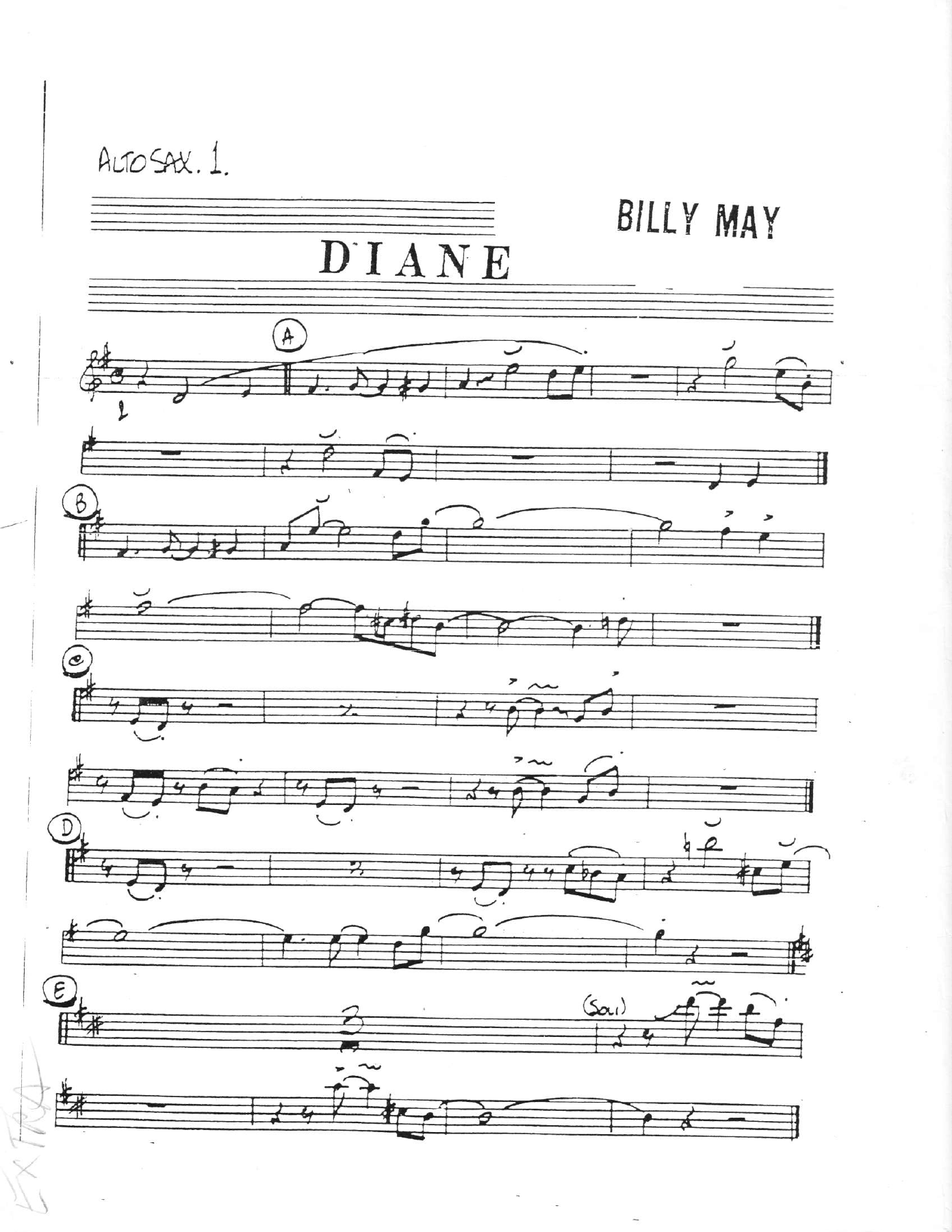 Diane — sheet music cover (first page)