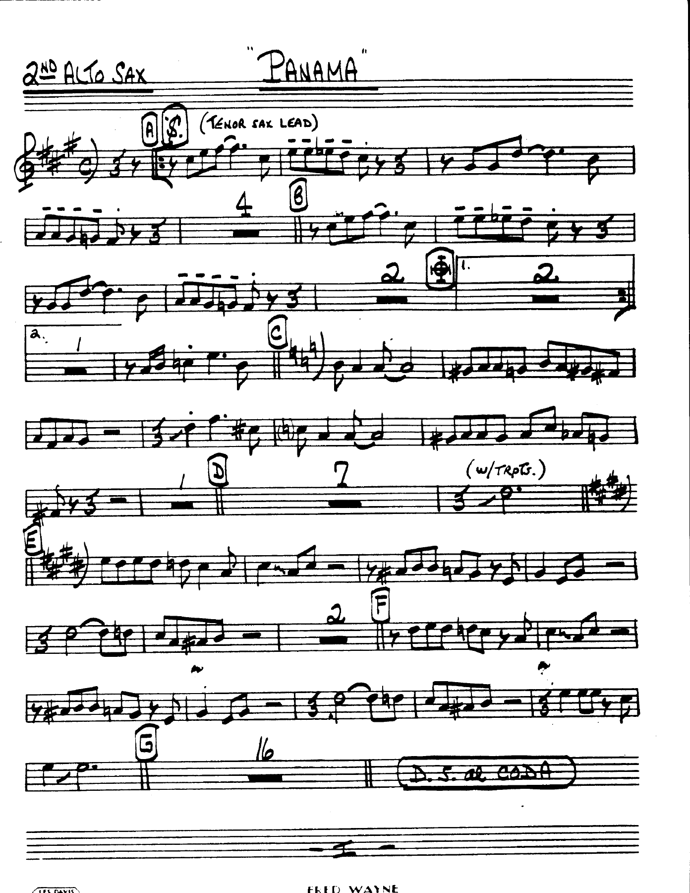 Panama (B.May) Big Band Dixie — page 3
