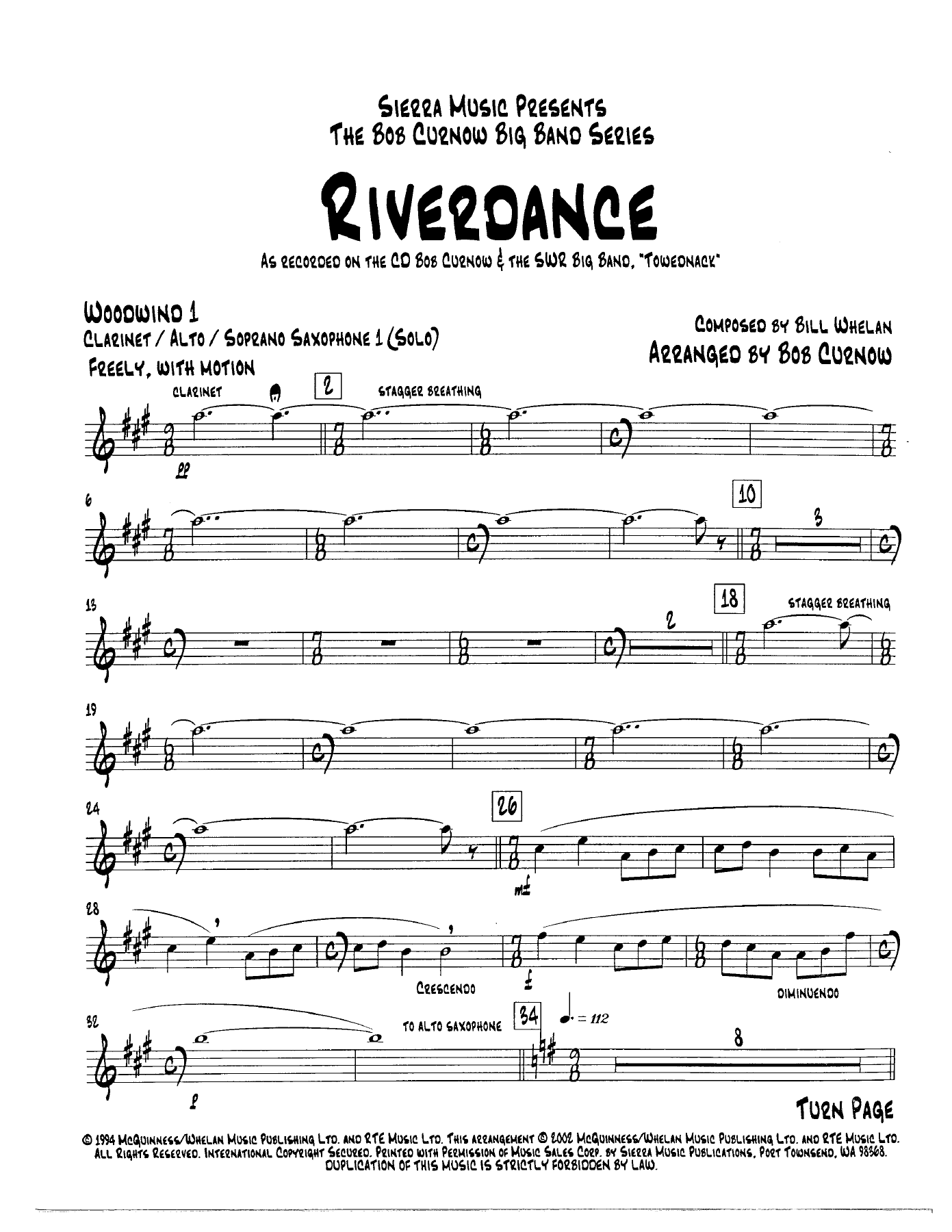 Riverdance — sheet music preview