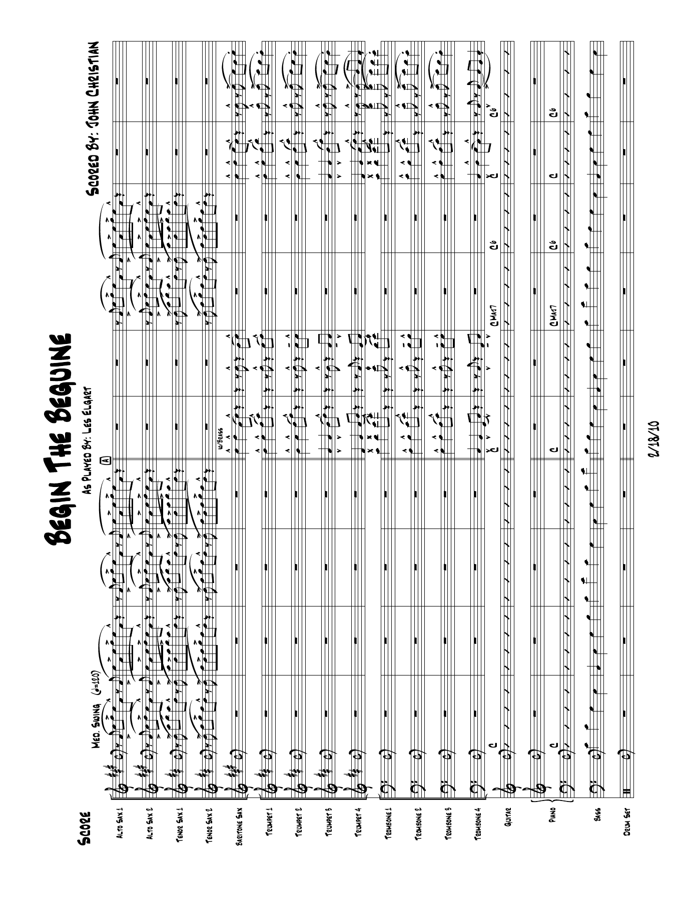 Begin The Beguine (B.Eberhart) Les Elgart — sheet music preview