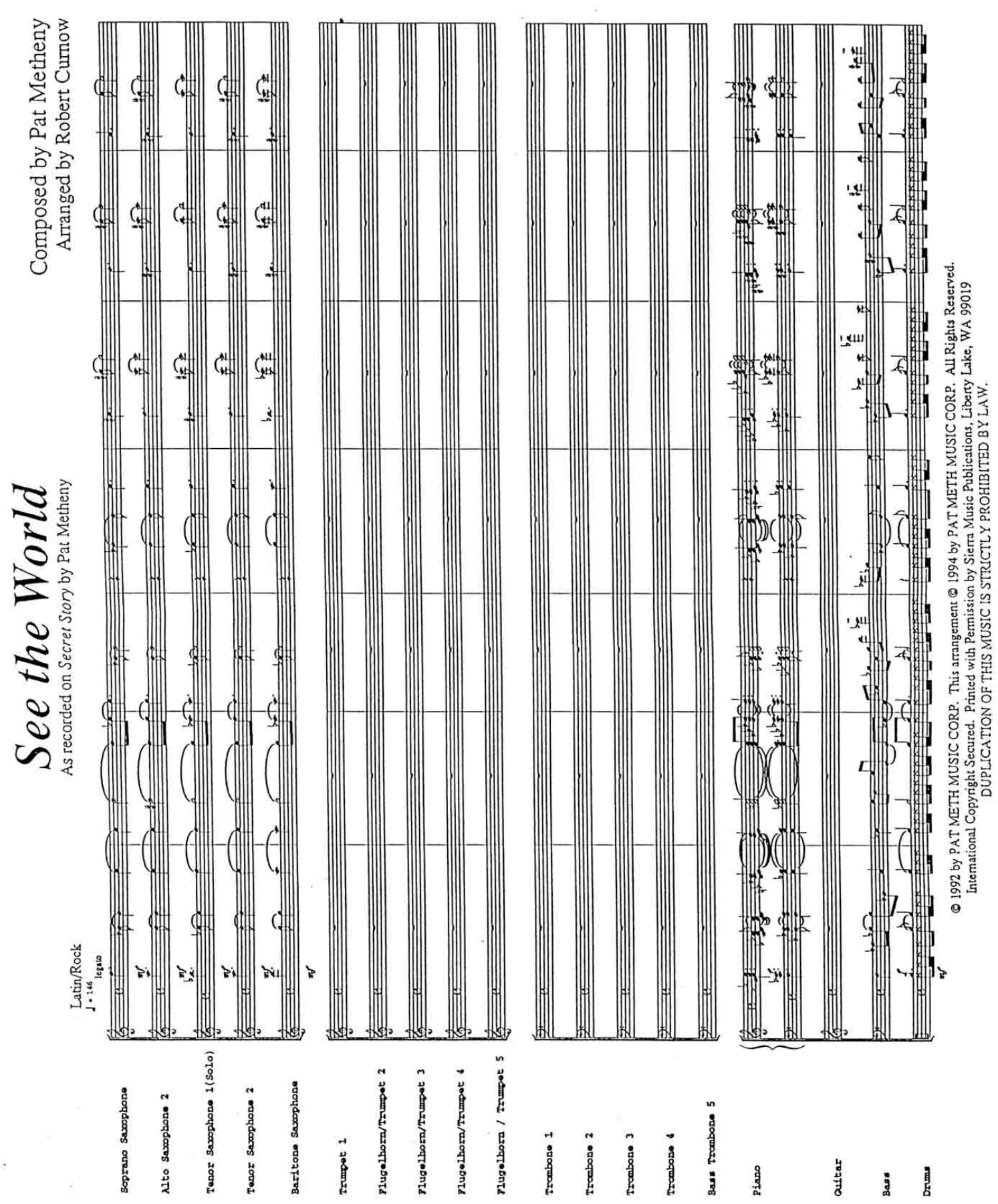 See The World — sheet music cover (first page)