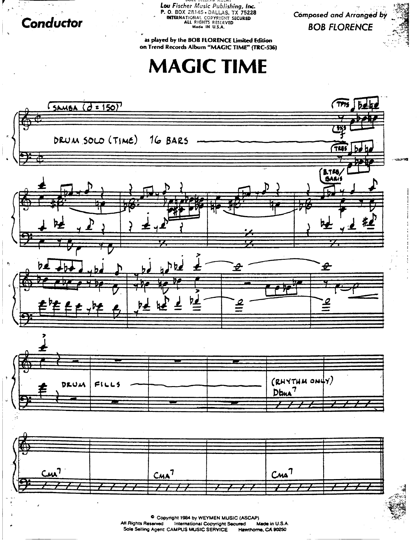 Magic Time — sheet music cover (first page)