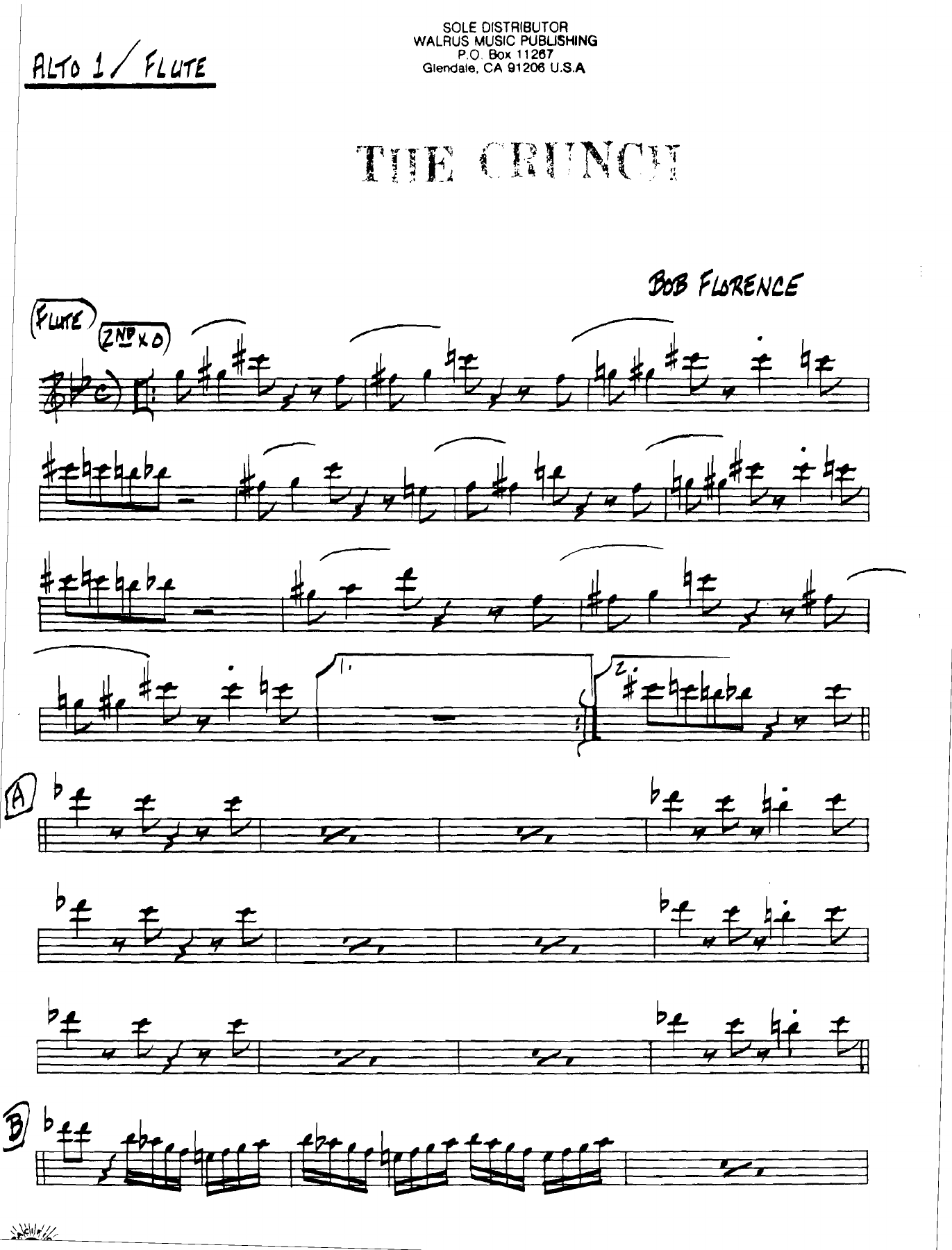 The Crunch — sheet music cover (first page)