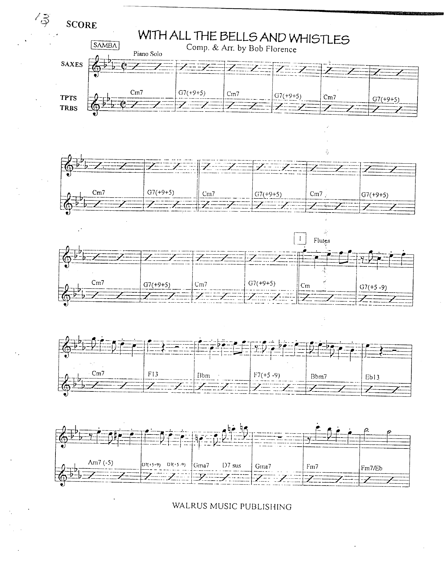 With All The Bells And Whistles — sheet music cover (first page)