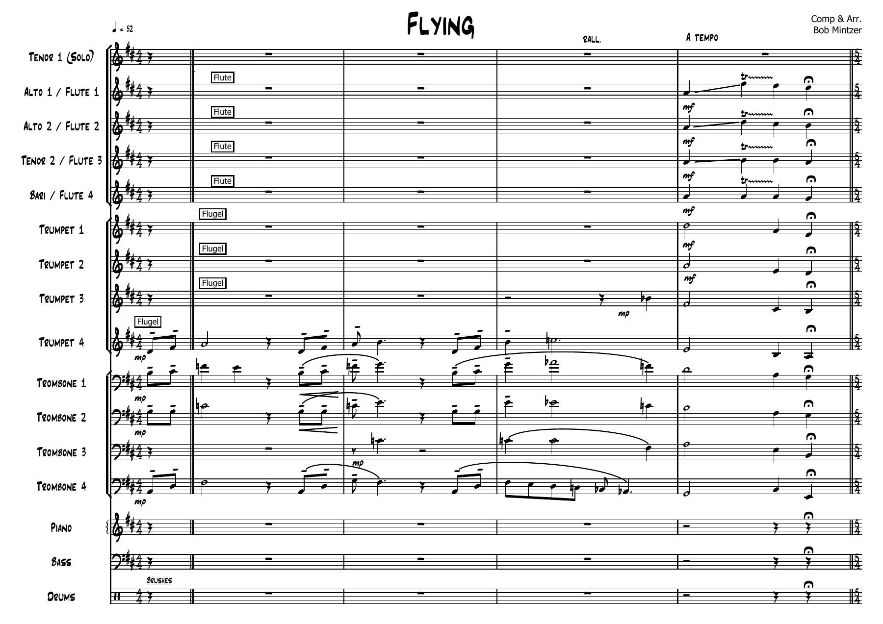 Flying — sheet music cover (first page)