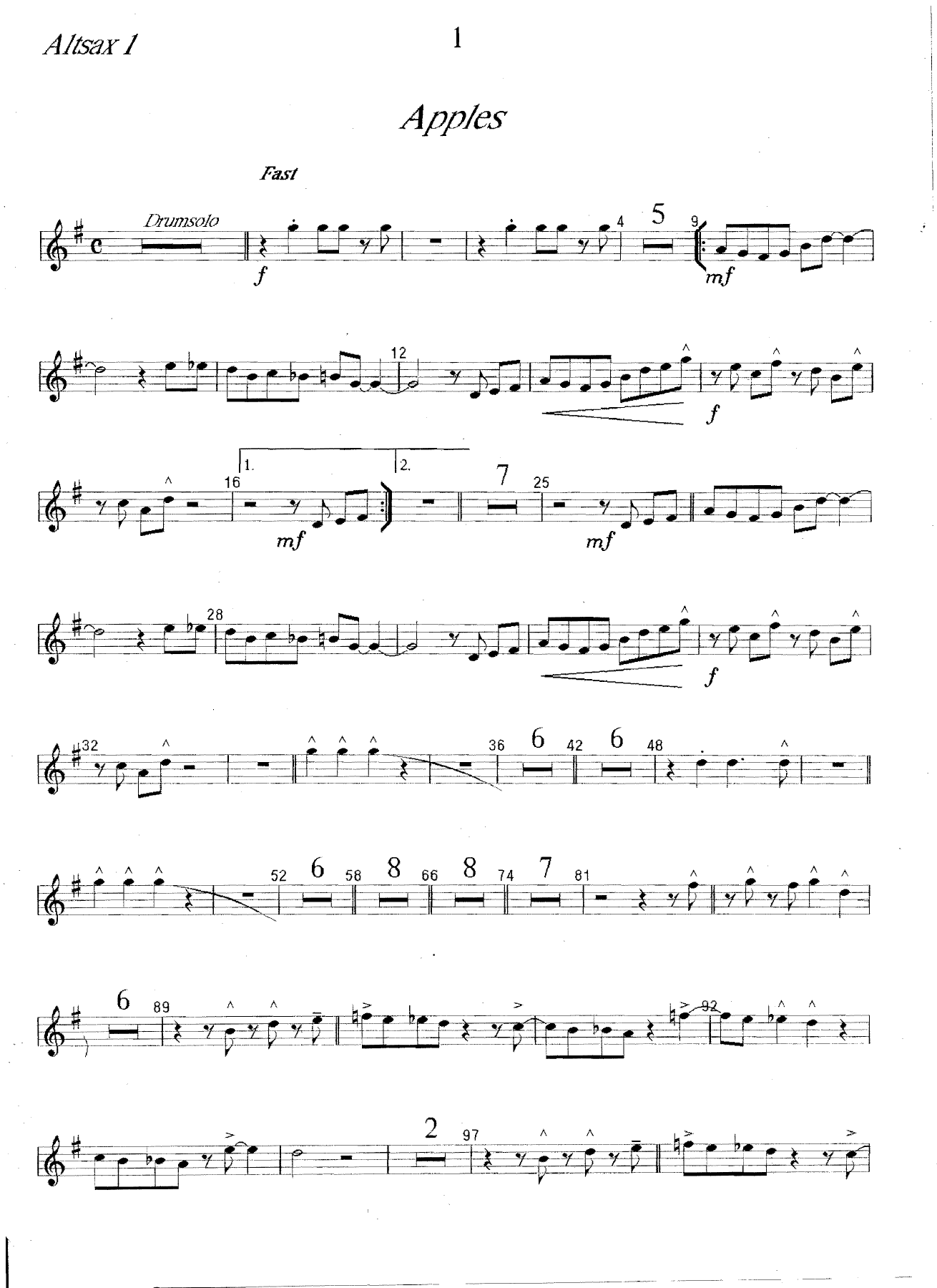 Apples (B.Rich) 33 — sheet music cover (first page)
