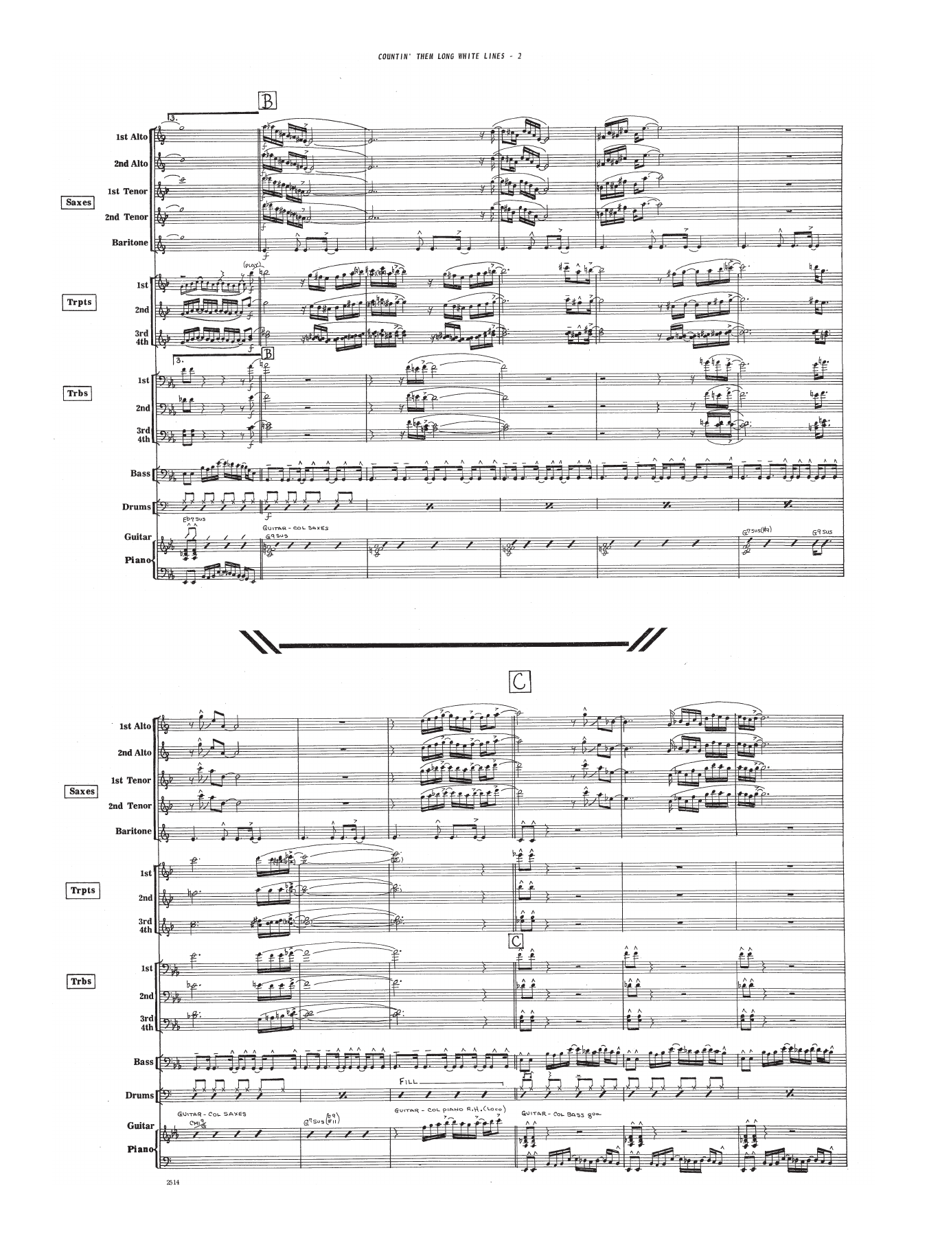 Countin' Them Long White Lines (J.LaBarbera) B.Rich — page 2
