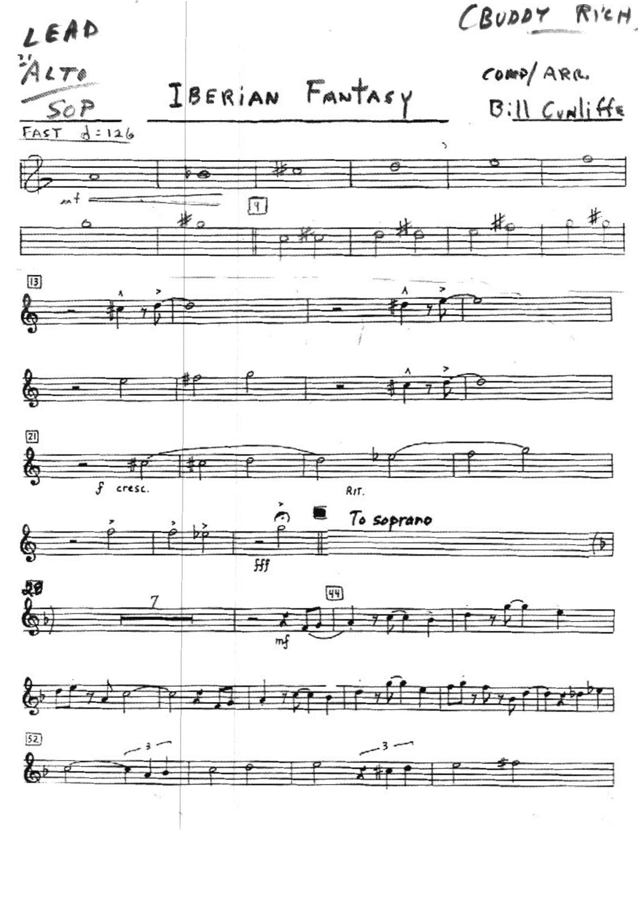 Iberian Fantasy (B.Cunliffe) B.Rich — sheet music preview