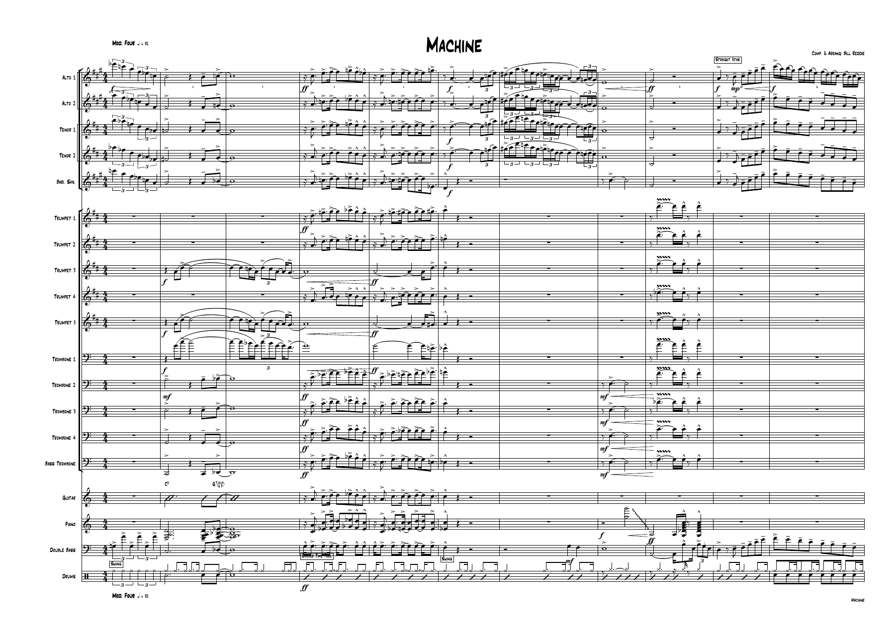 Machine (B.Reddie) B.Rich MP3 — sheet music cover (first page)
