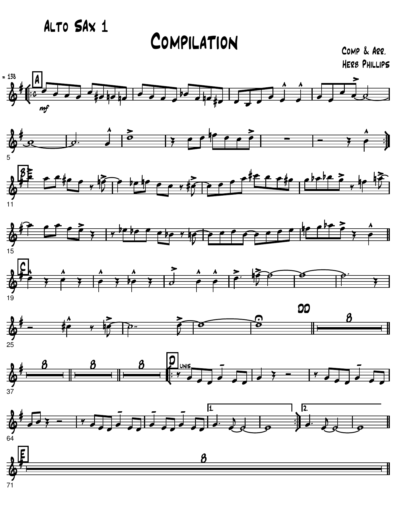 Compilation (H.Phillips) C.Saunders MP3 — sheet music cover (first page)