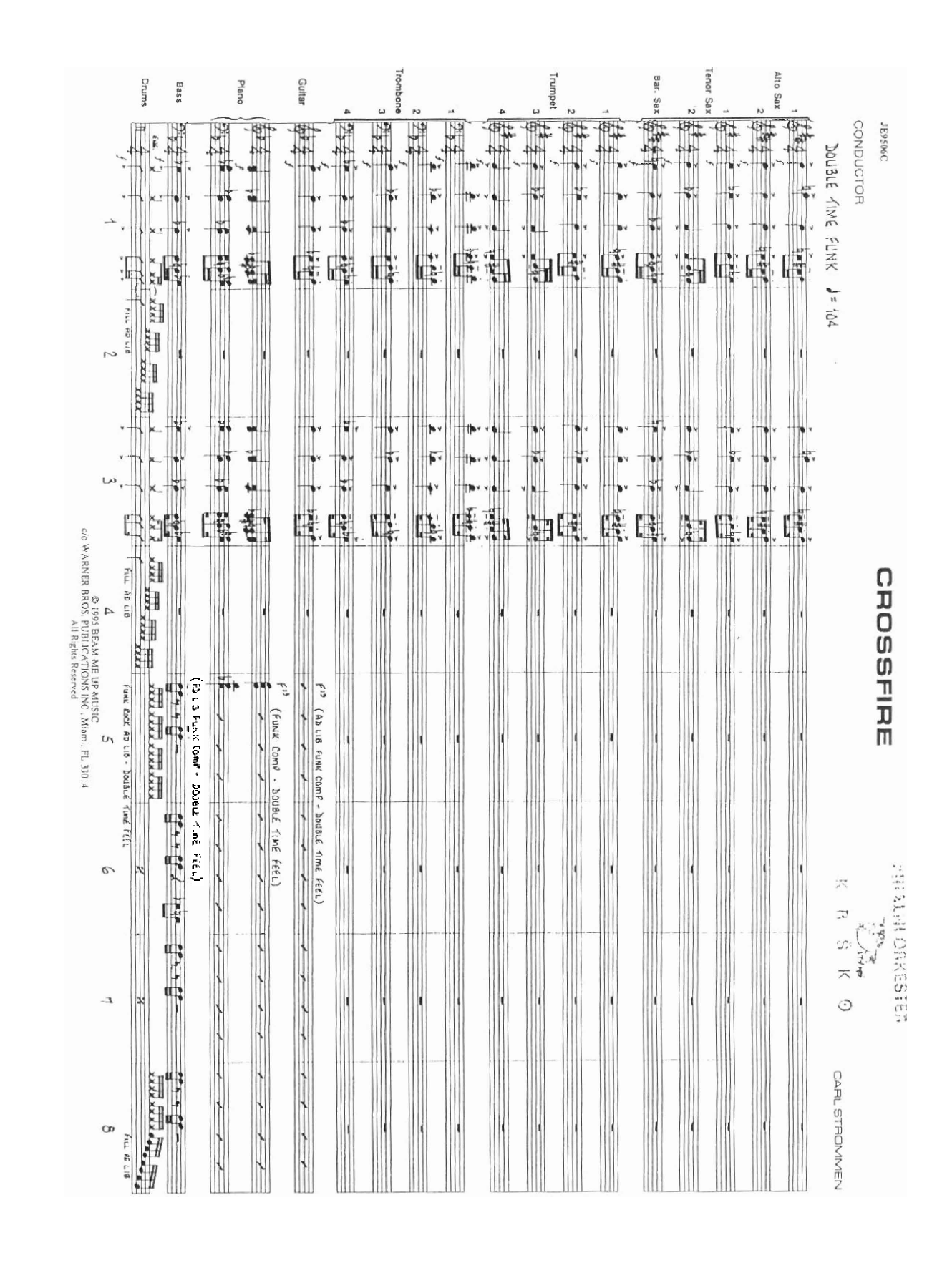 Crossfire — sheet music cover (first page)