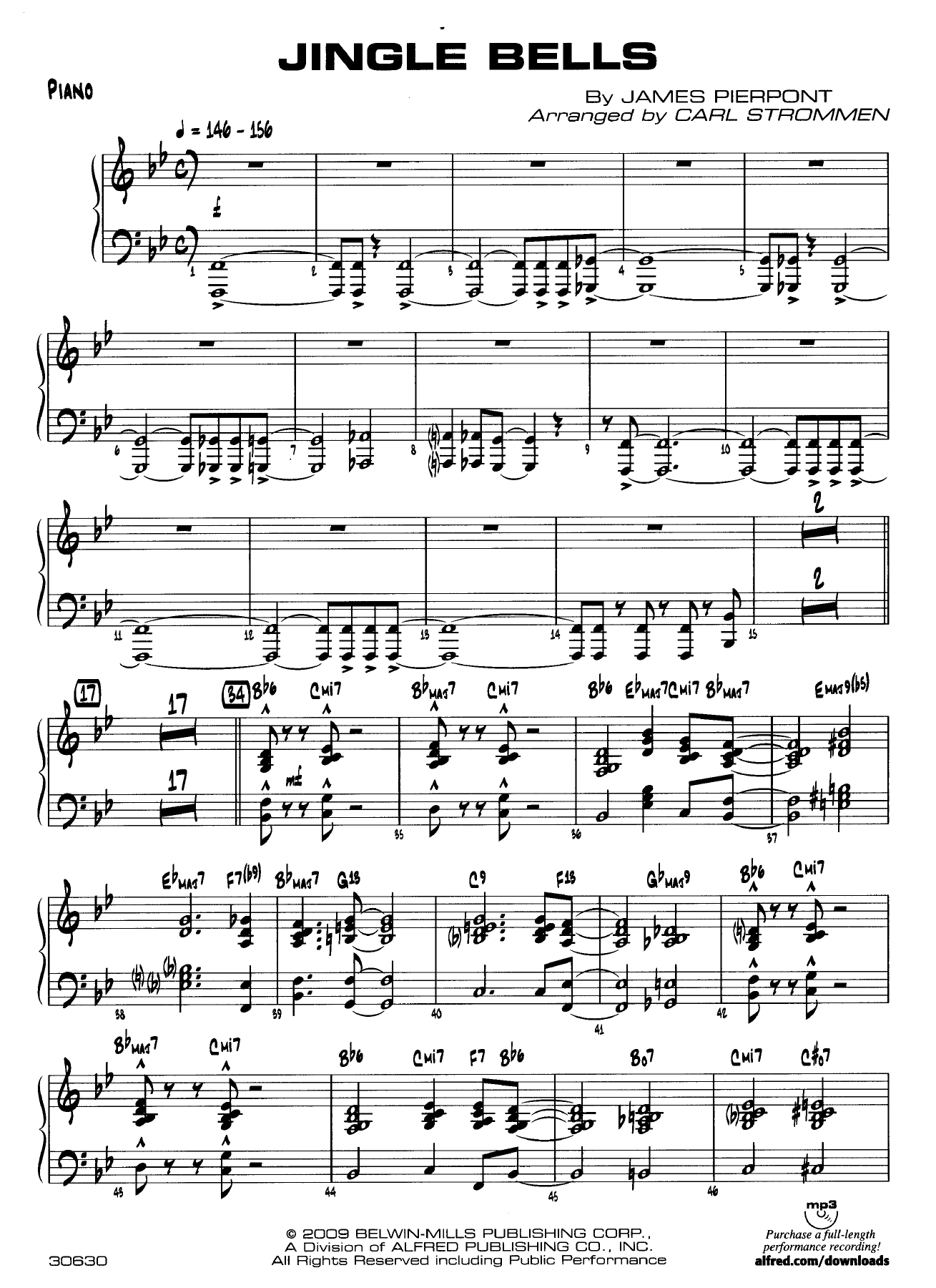 Jingle Bells — sheet music cover (first page)