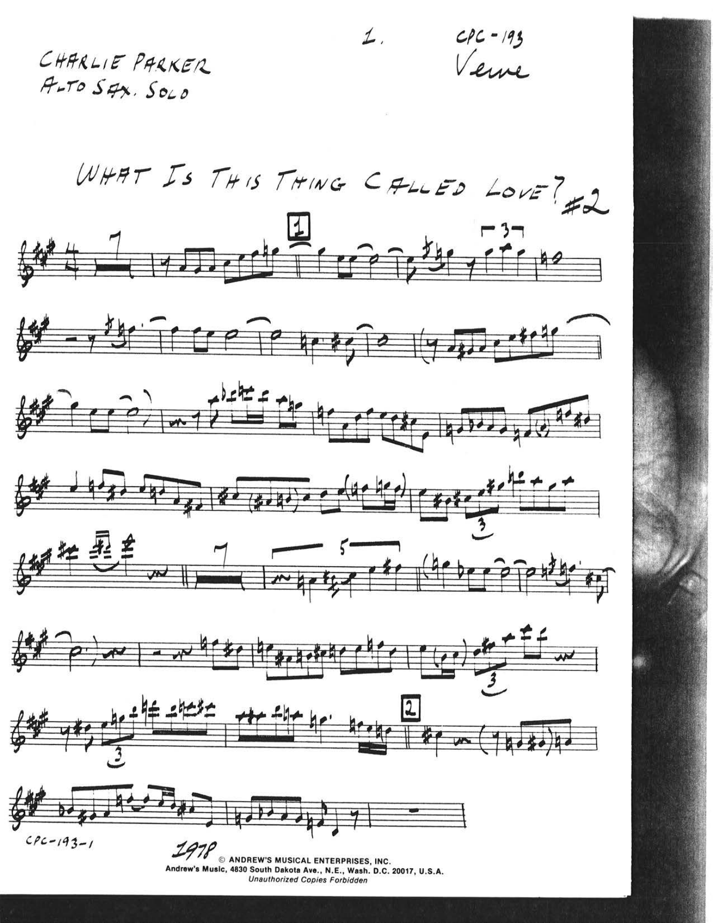 What Is This Thing Called Love — sheet music preview