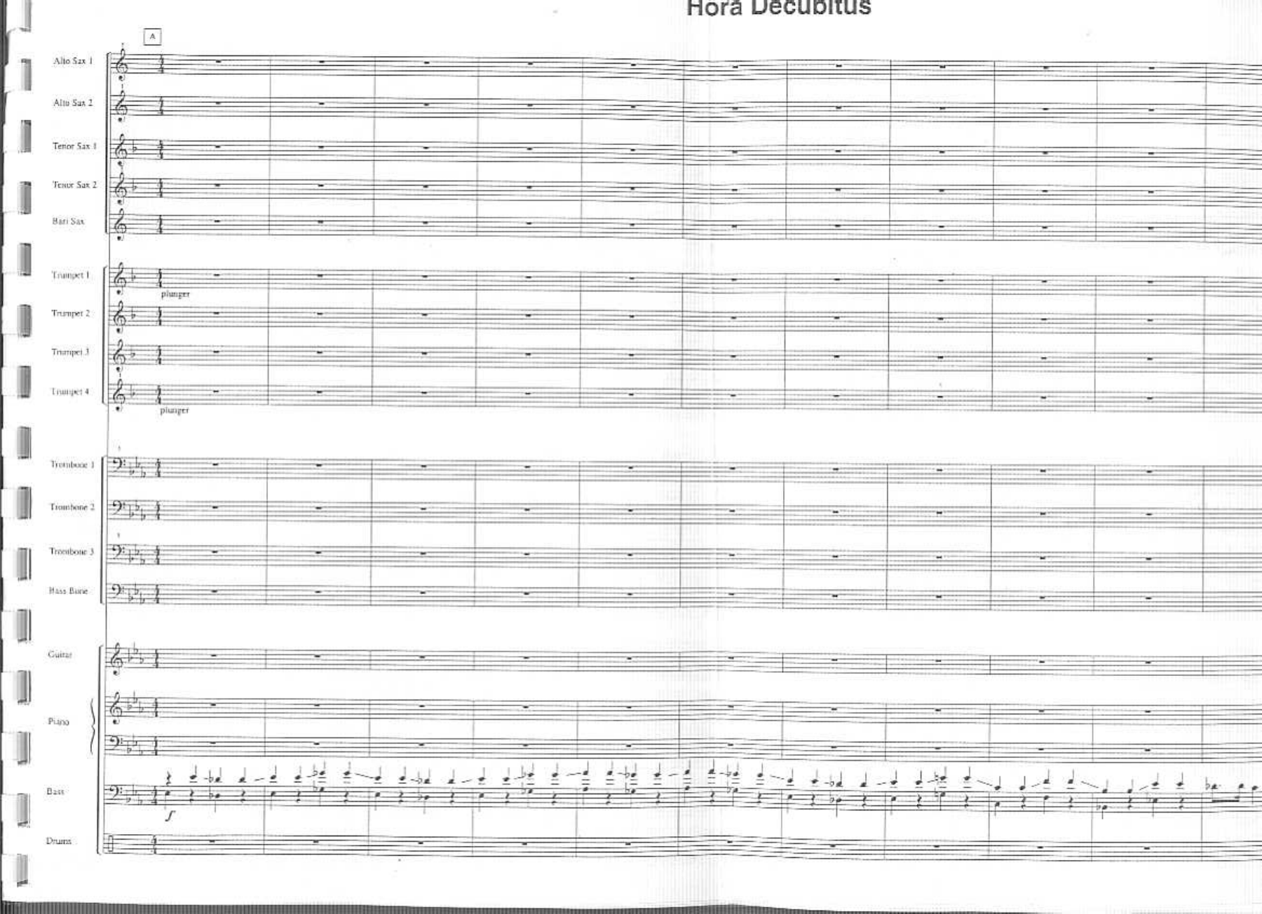 Hora Decubitus — sheet music preview