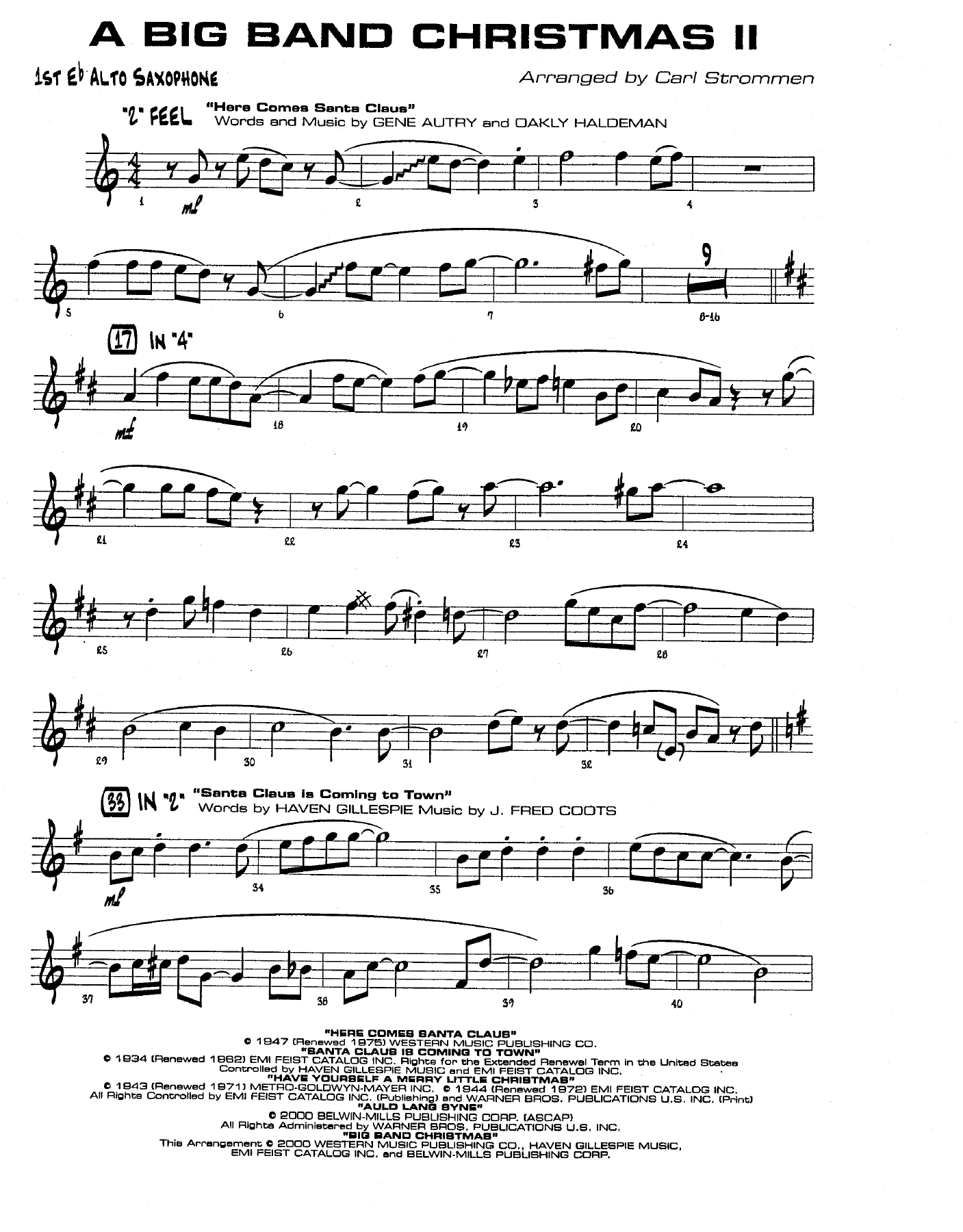 A Big Band Christmas II — sheet music preview