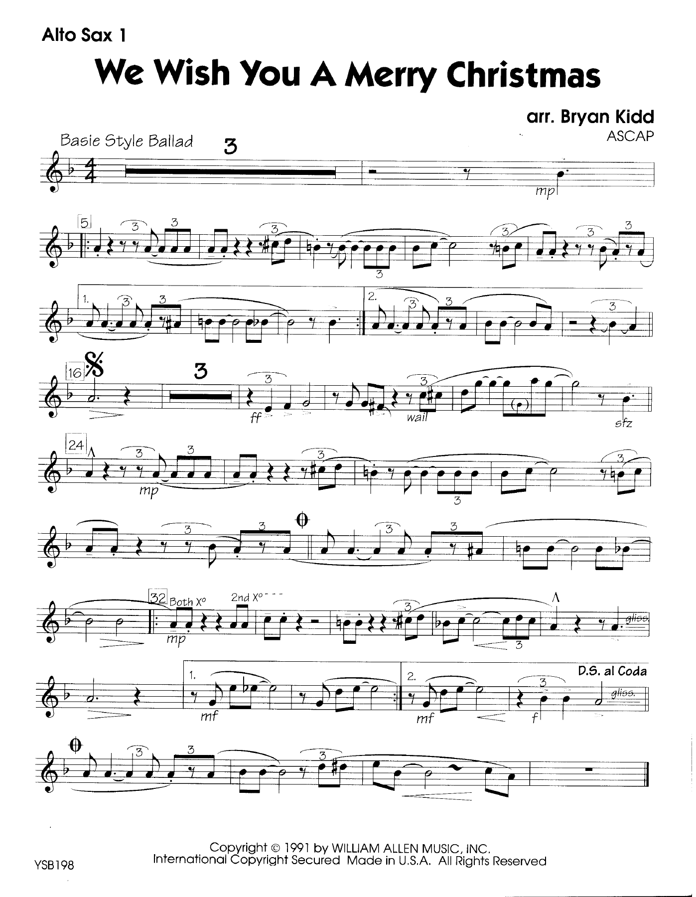 We Wish You A Merry Christmas — sheet music preview