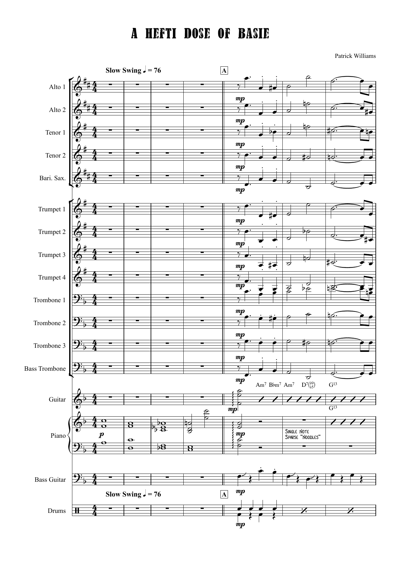 A Hefti Dose Of Basie — sheet music preview