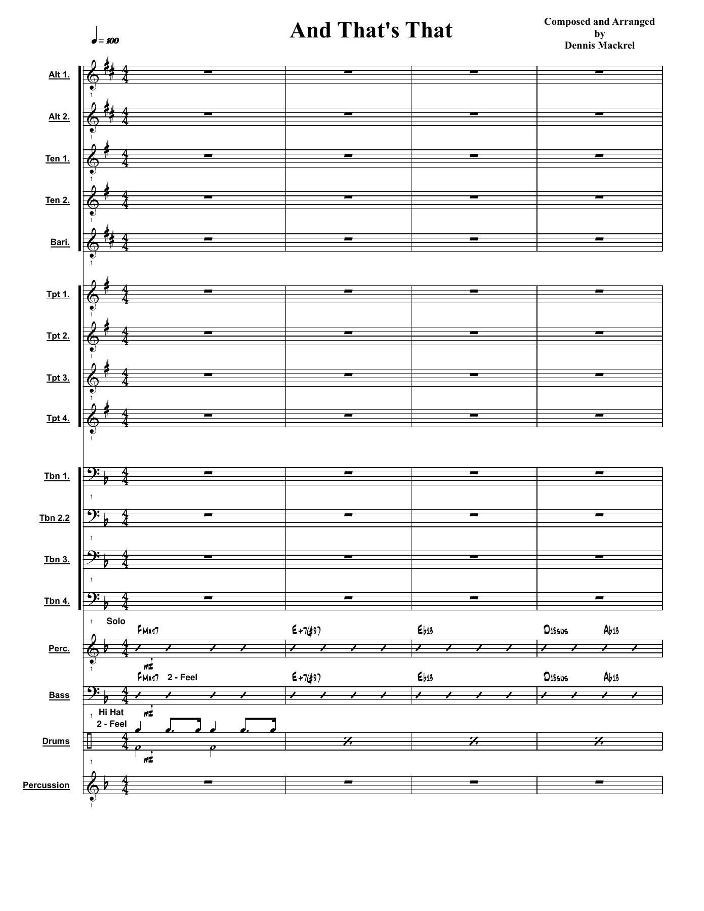 And That's That — sheet music cover (first page)