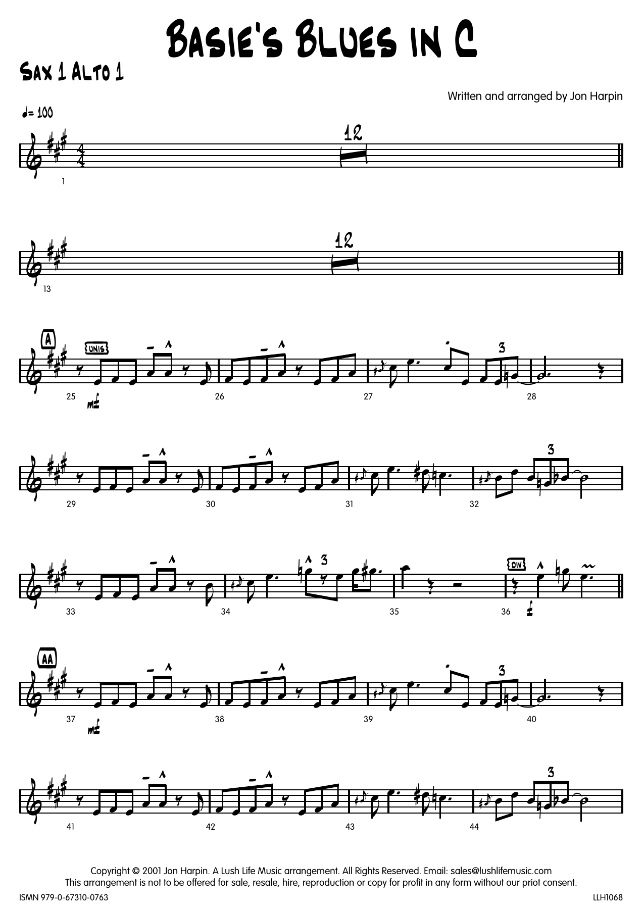 Basie's Blues In C — page 2