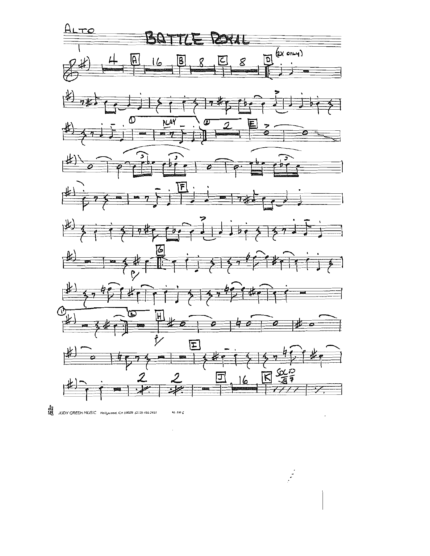 Battle Royal — sheet music cover (first page)