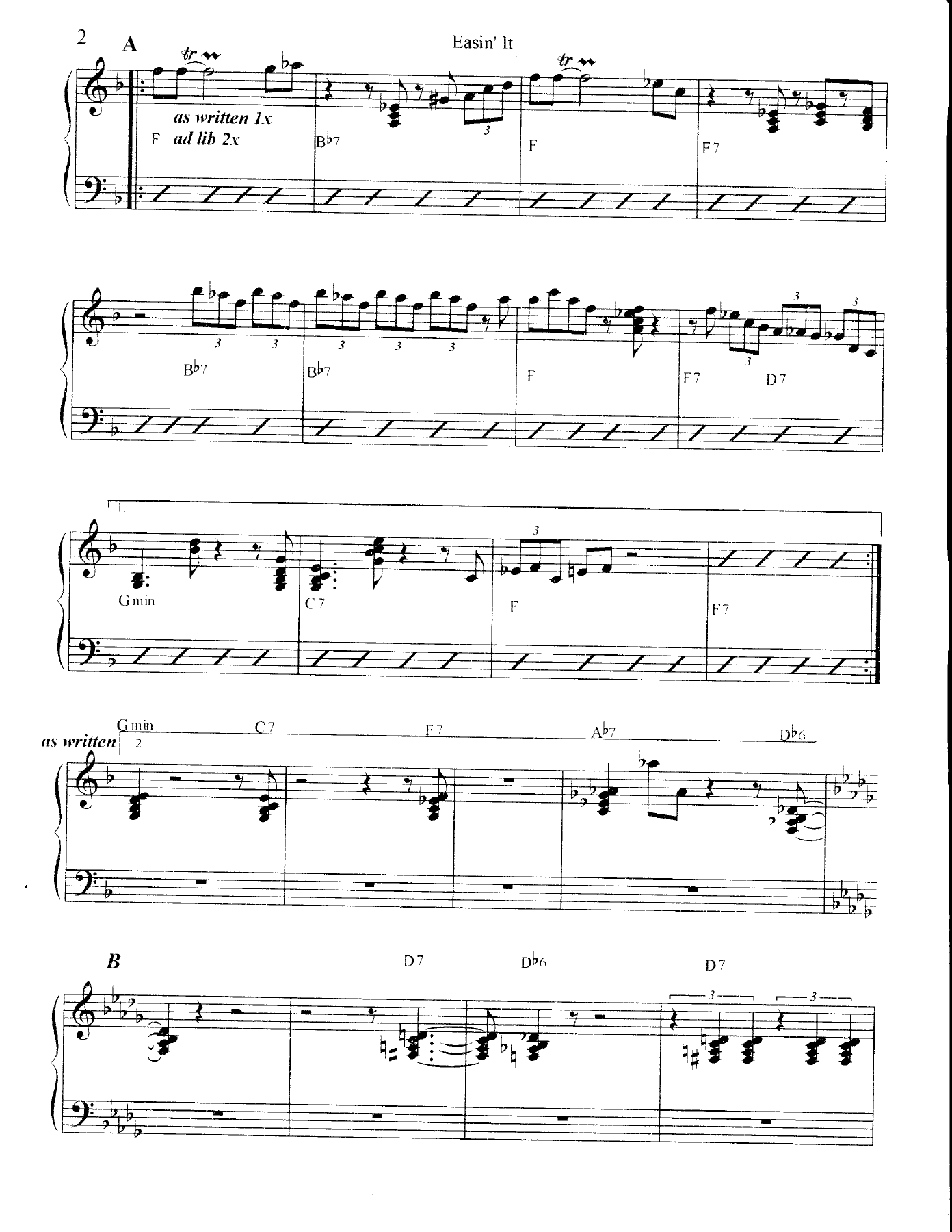 Easin' It (F.Foster) C.Basie — page 2