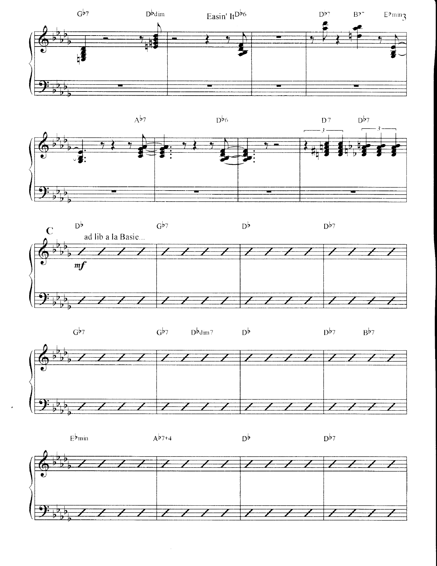 Easin' It (F.Foster) C.Basie — page 3