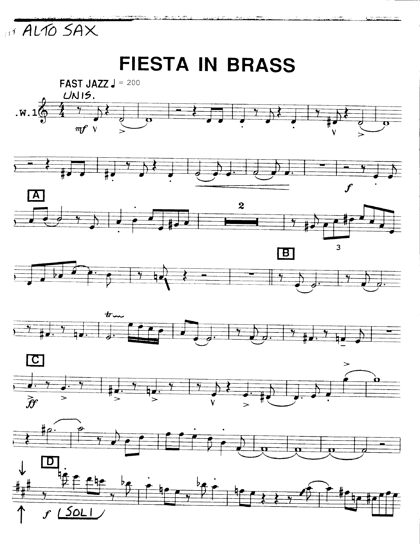 Fiesta In Brass (Nat Pierce) C.Basie — sheet music preview