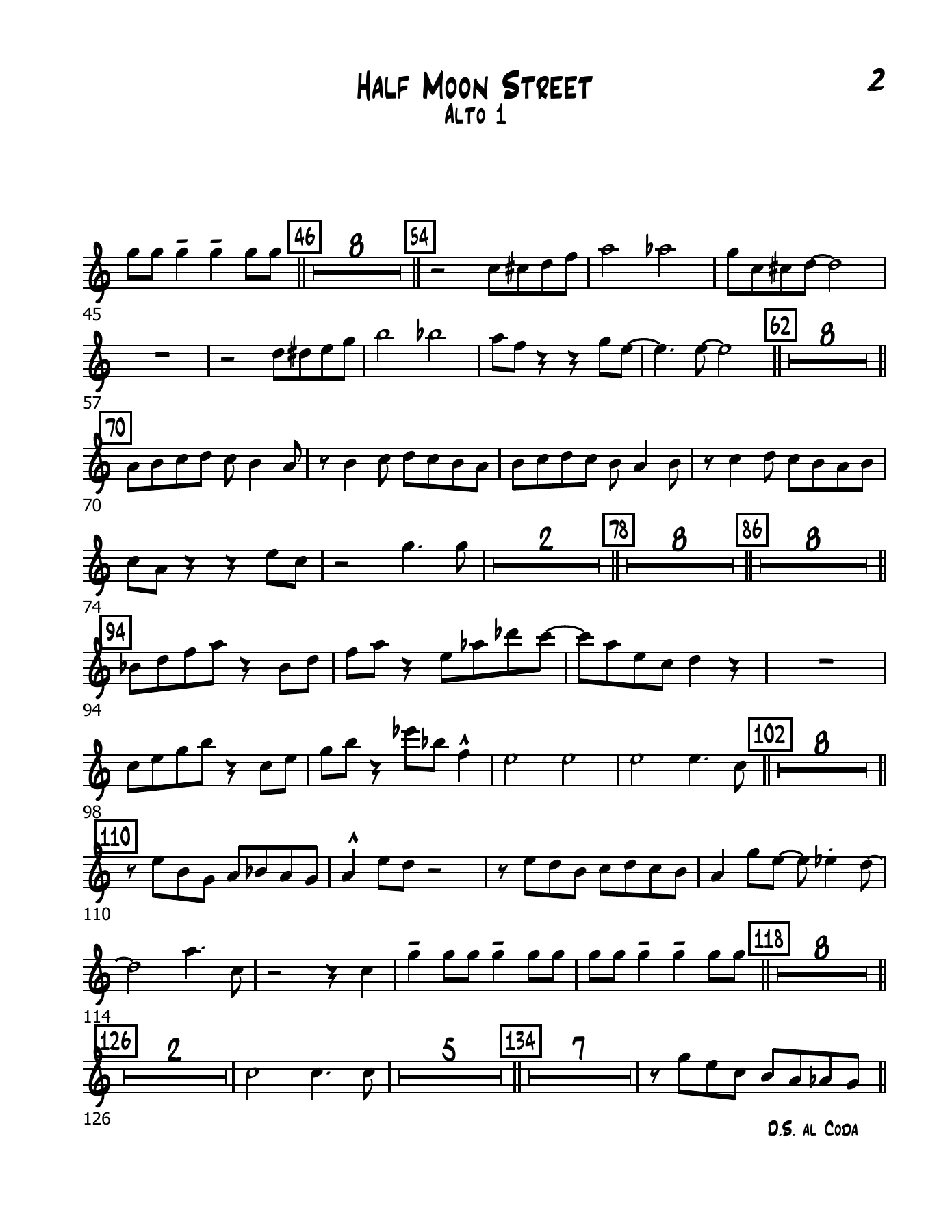 Half Moon Street (F.Wess) C.Basie — page 2