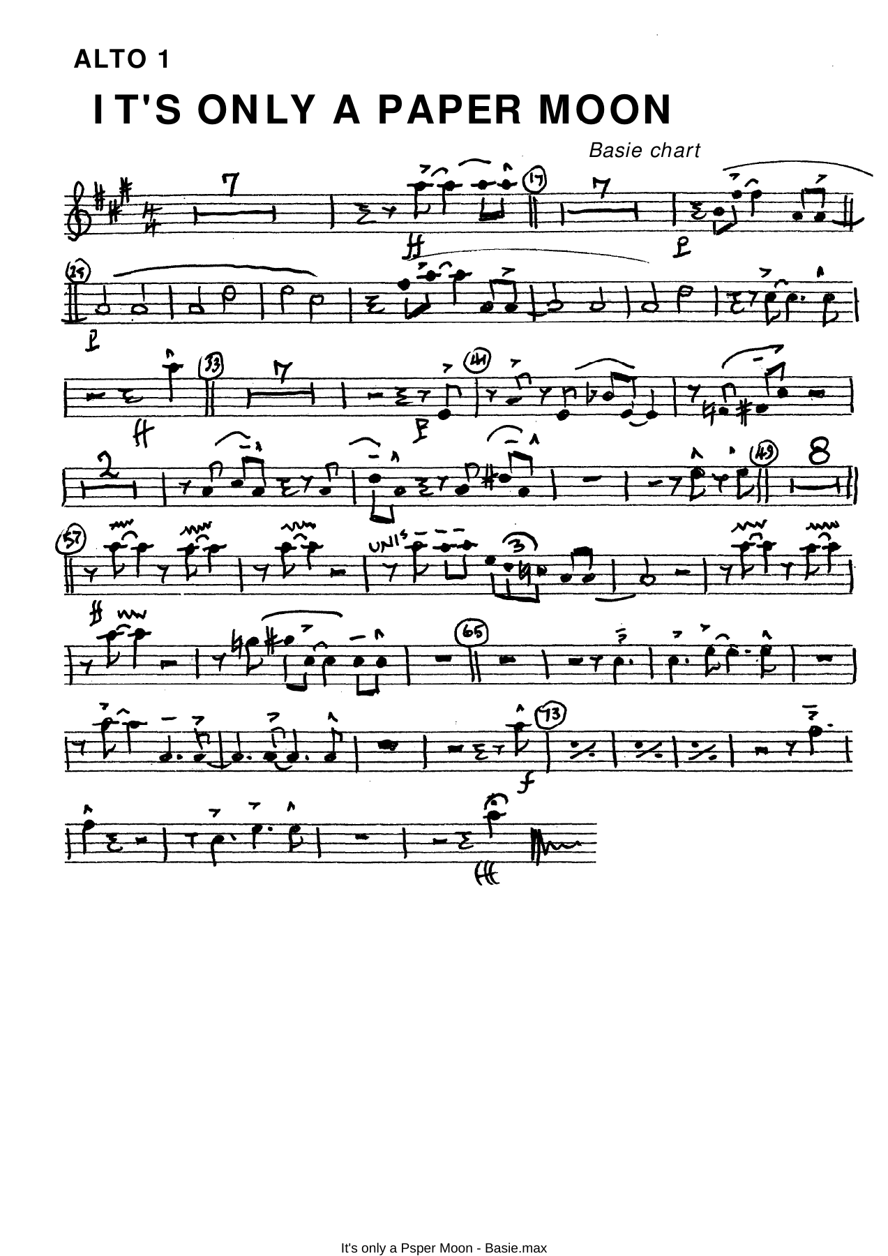 It's Only A Paper Moon — sheet music cover (first page)