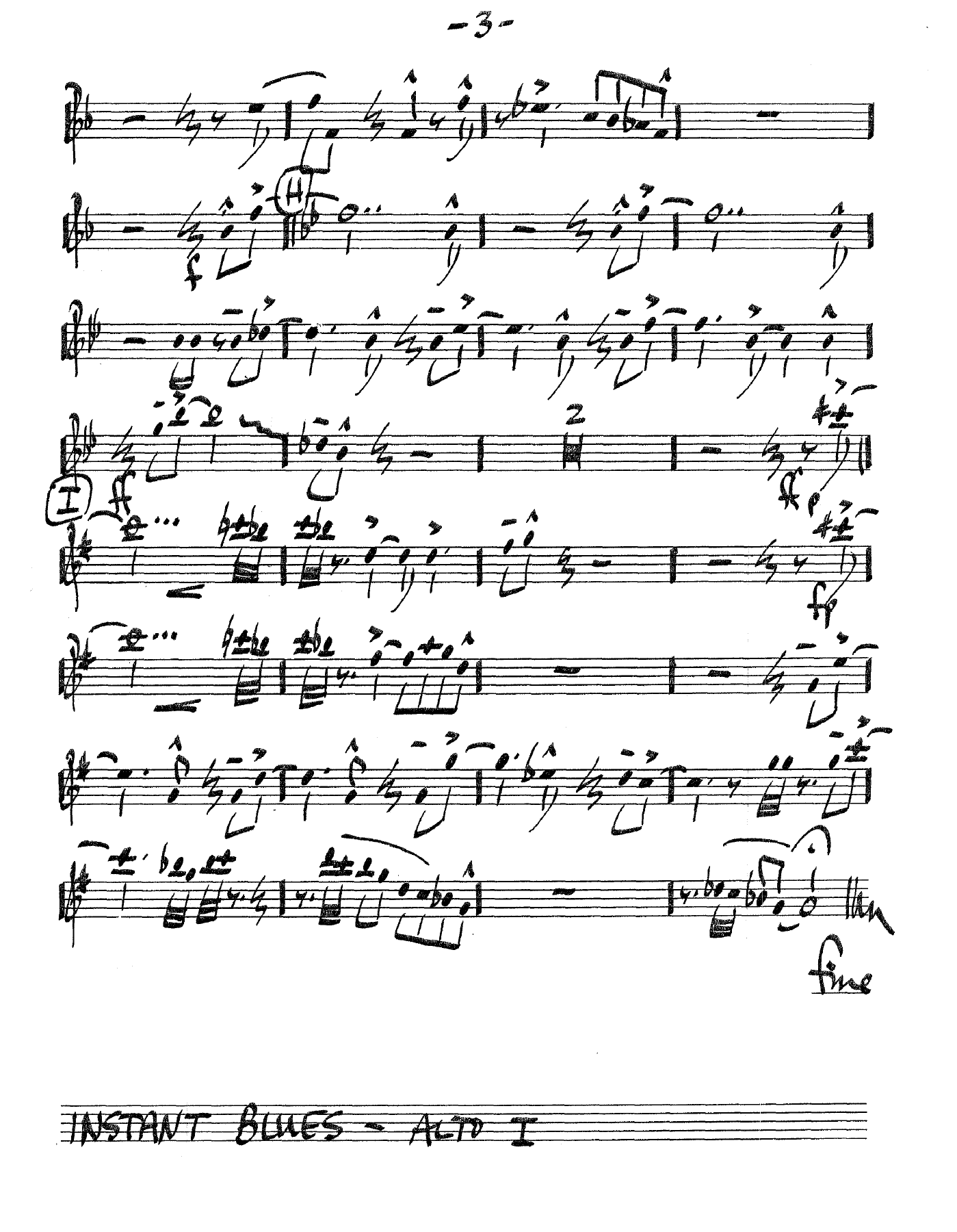 Instant Blues (B.Byers) C.Basie — page 3