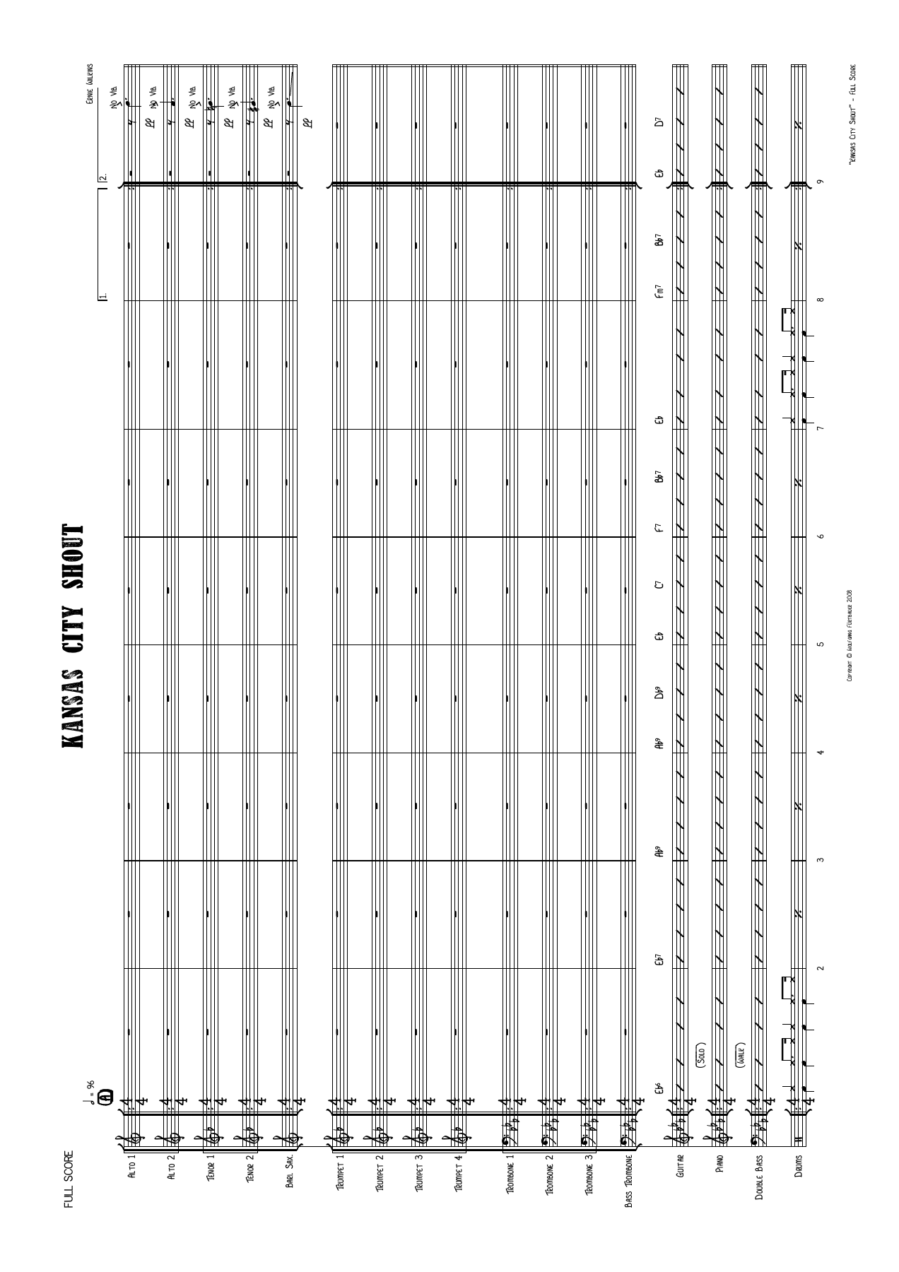 Kansas City Shout — Big Band sheet music arranged by E.Wilkins | Jazz Standard