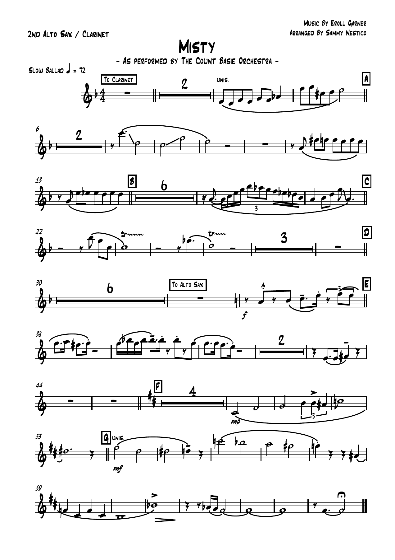 Misty (S.Nestico) C.Basie — page 2