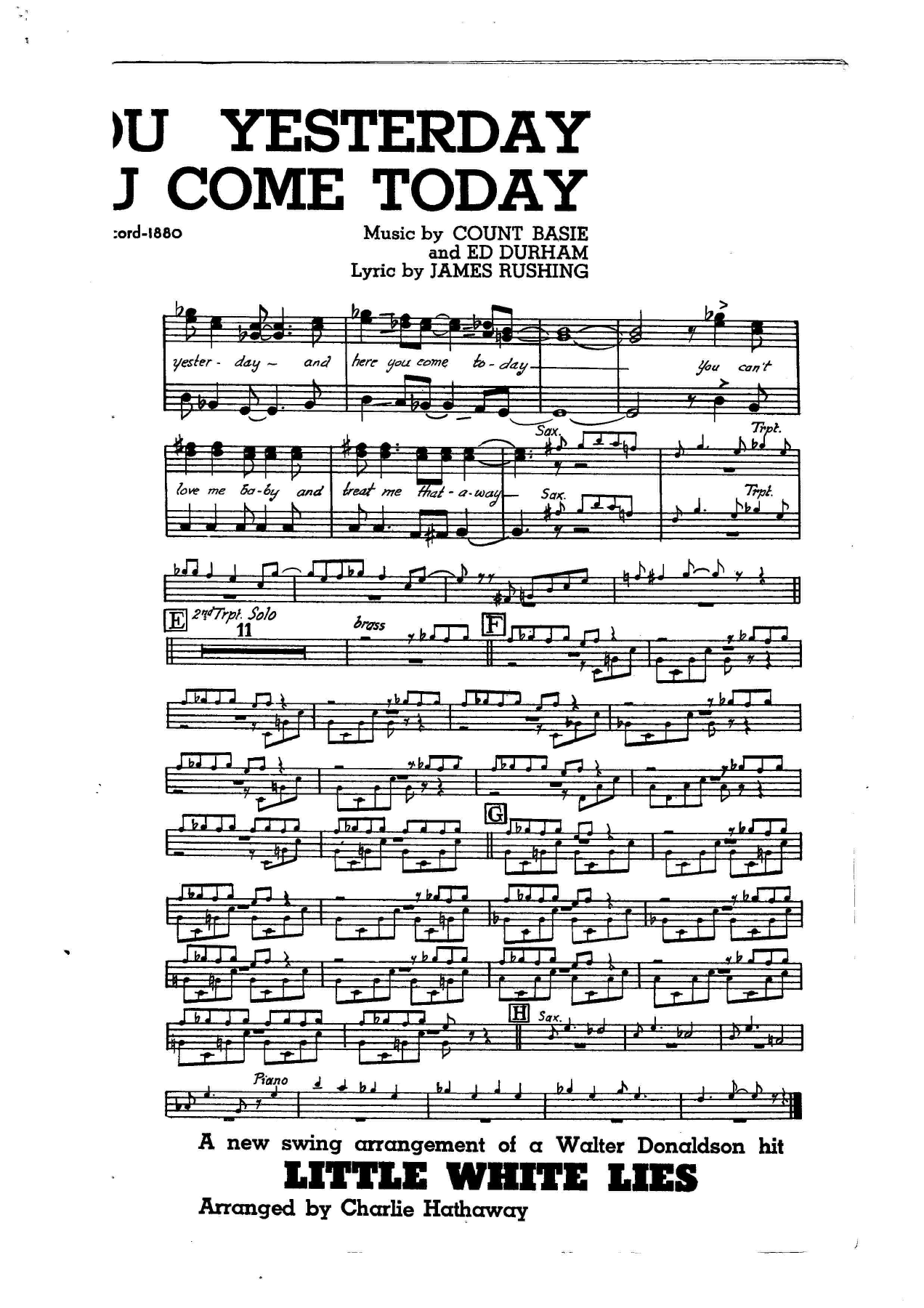 Sent For You Yesterday And Here You Come Today (C.Hattaway) C.Basie — page 2