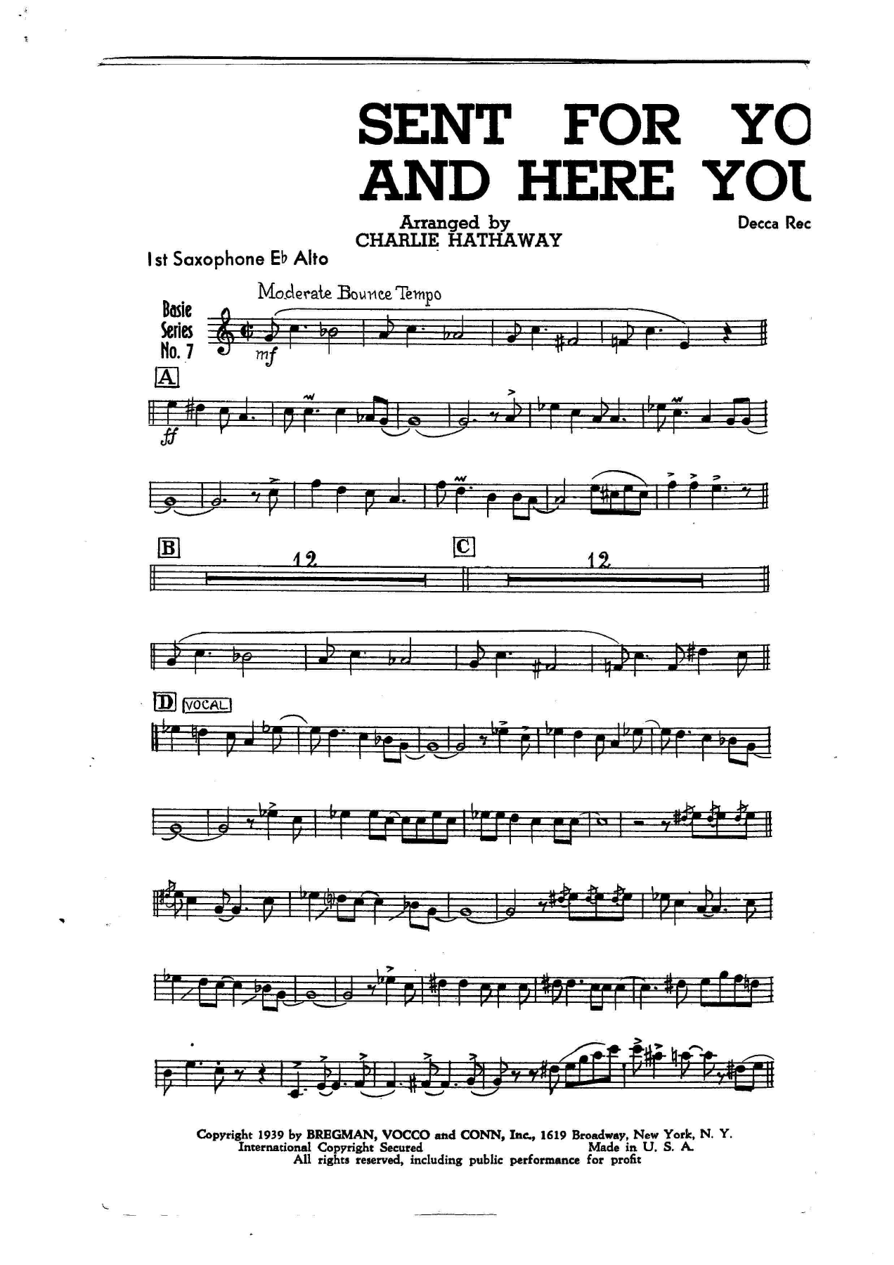 Sent For You Yesterday And Here You Come Today (C.Hattaway) C.Basie — page 3
