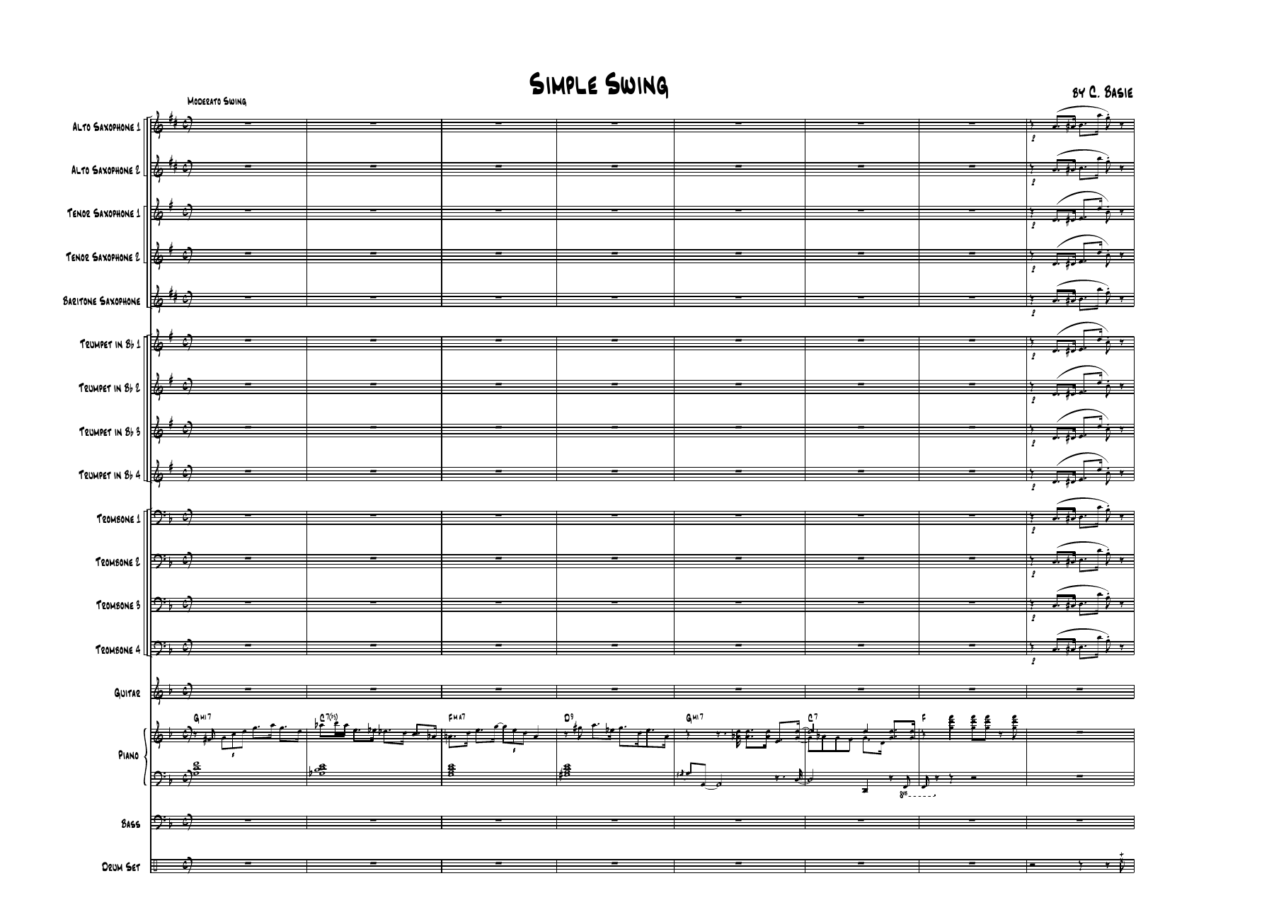 Simple Swing — sheet music cover (first page)