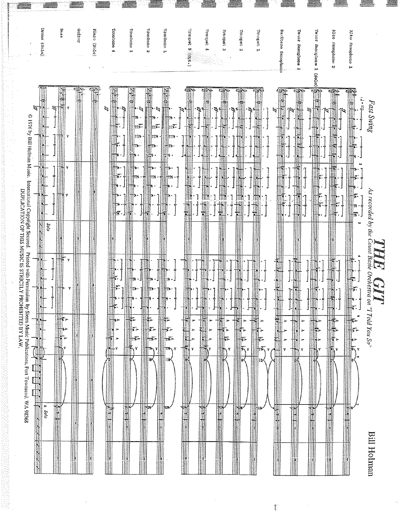 The Git (B.Holman) C.Basie — sheet music cover (first page)